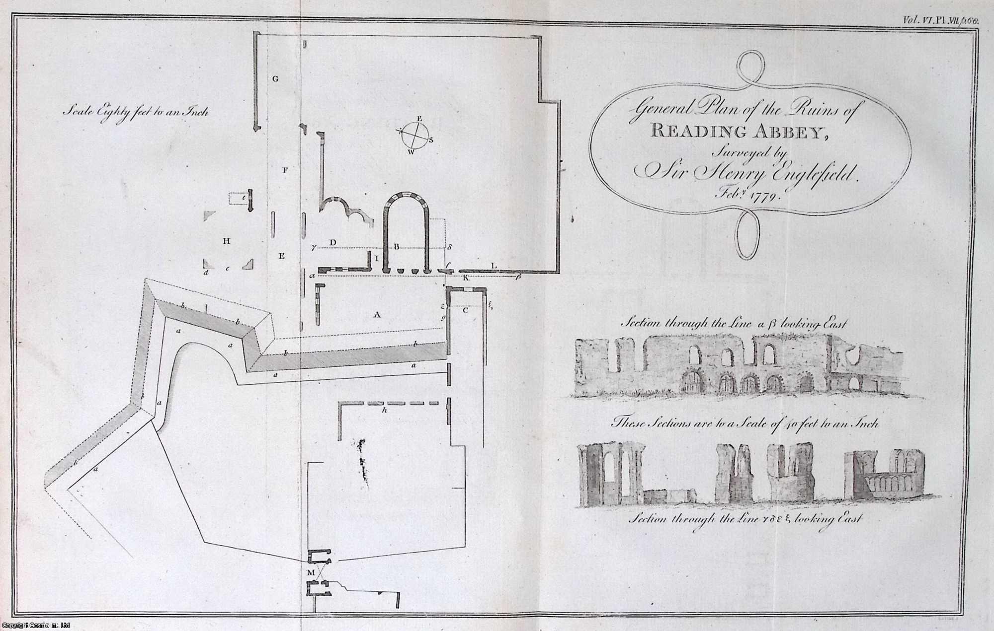 SIR HENRY ENGLEFIELD, BART. F.S.A. - Observations on Reading Abbey. A rare original article from the journal Archaeologia, 1782.