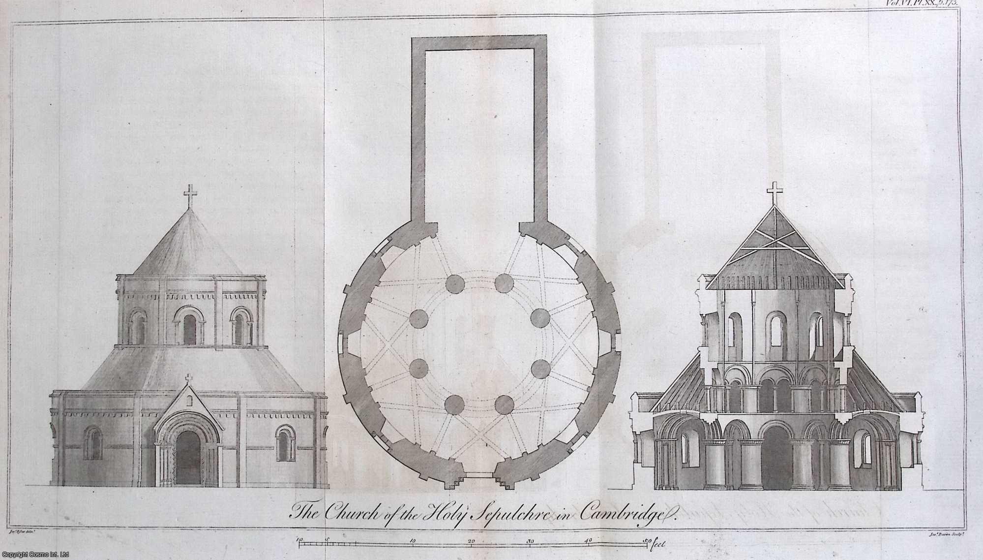MR. JAMES ESSEX, F.A.S. - Observations on the Origin and Antiquity of Round Churches; and of the Round Church at Cambridge in particular. A rare original article from the journal Archaeologia, 1782.