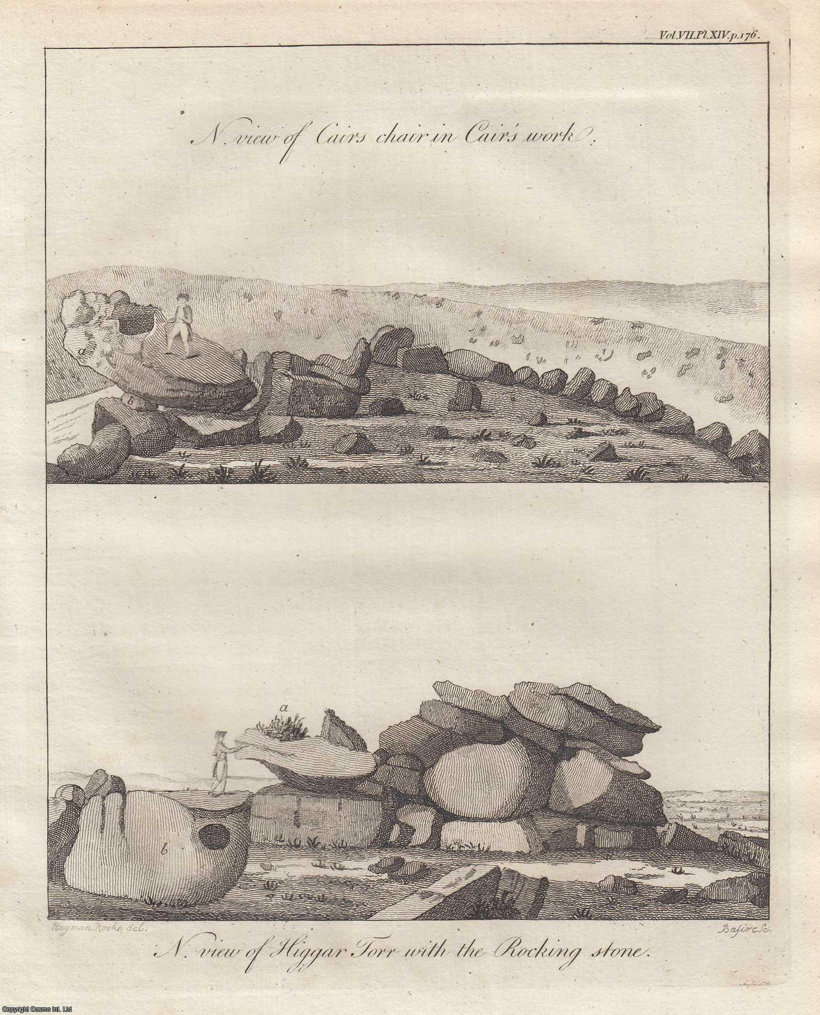 HAYMAN ROOKE, ESQ. - A further account of some Druidical Remains in Derbyshire. A rare original article from the journal Archaeologia, 1785.