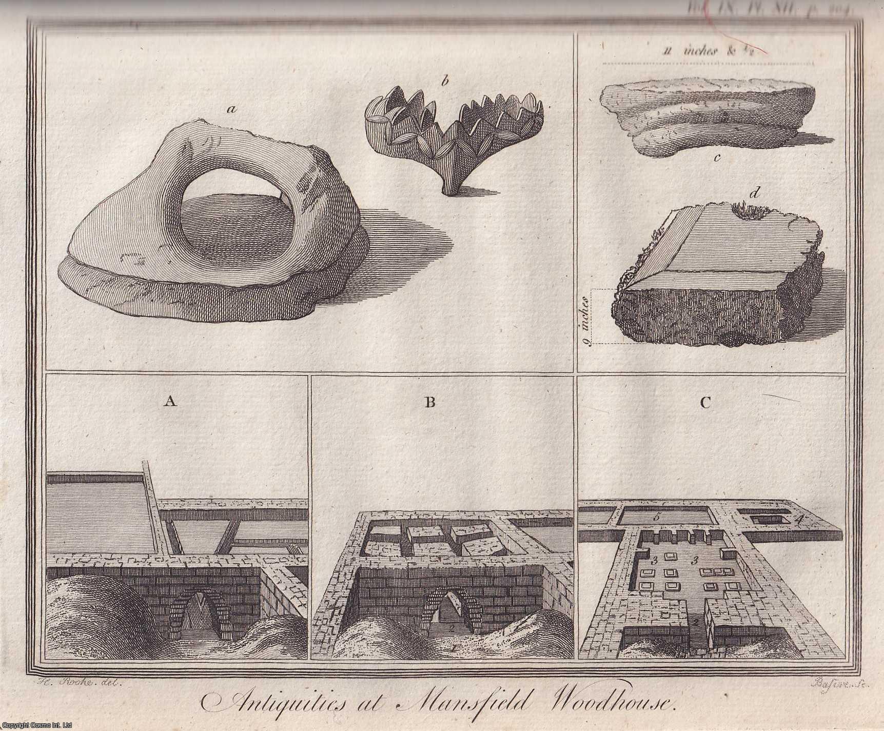 HAYMAN ROOKE, ESQ. F.S.A. - Observations on the Roman Road and Camps in the neighbourhood of Mansfield Woodhouse in the County of Nottingham. A rare original article from the journal Archaeologia, 1789.