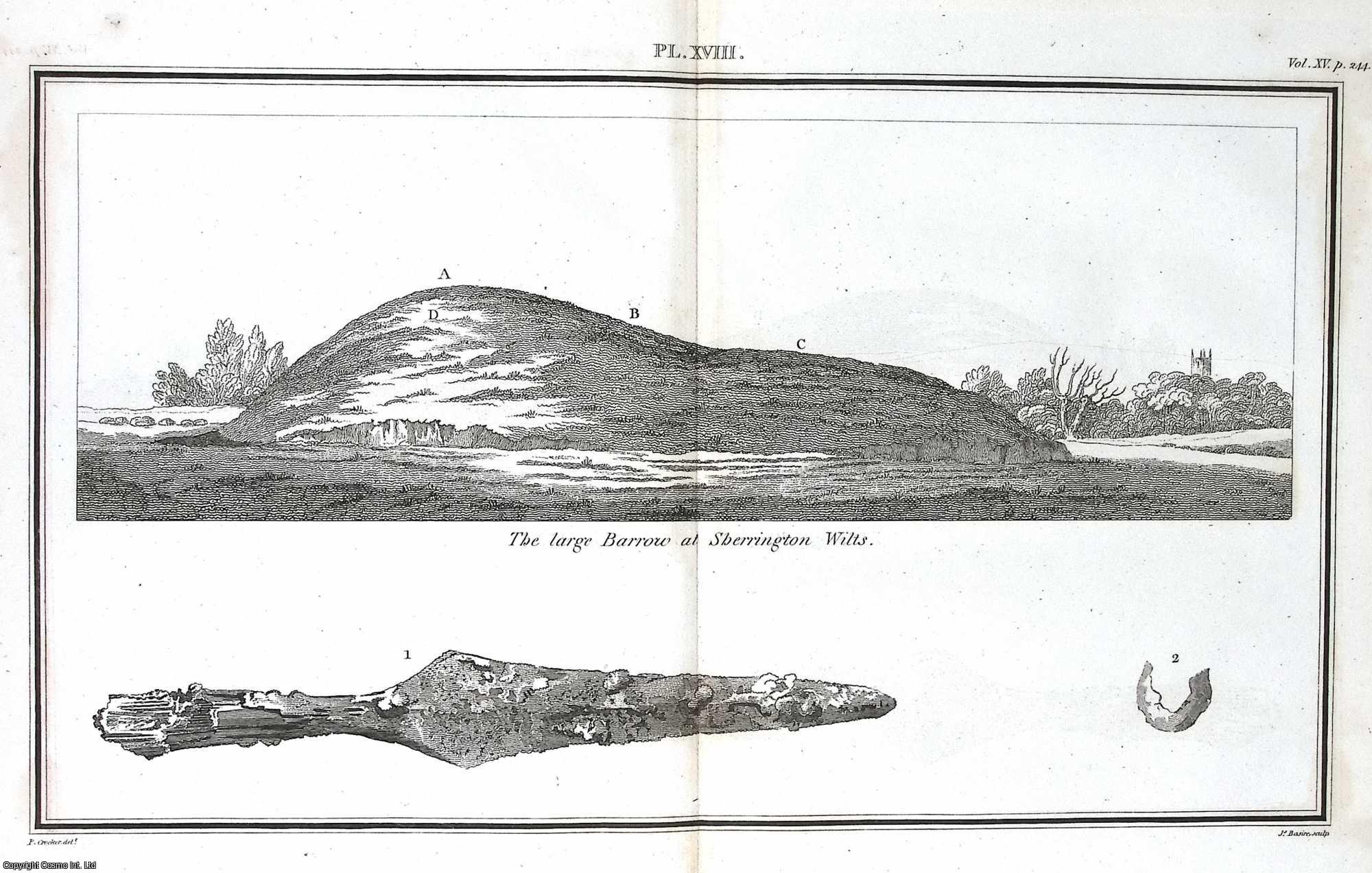MR. WILLIAM CUNNINGTON, F.A.S. - Further Account of Tumuli opened in Wiltshire. A rare original article from the journal Archaeologia, 1806.