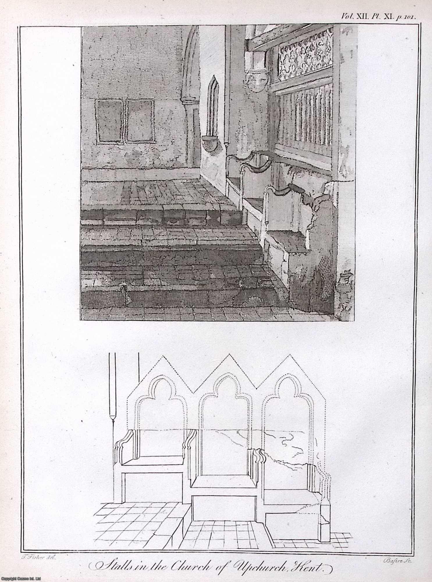 SAMUEL DENNE. - Mr. Denne's Observations on a Triple Stone Seat at Upchurch in Kent. In a Letter to Mr Gough. A rare original article from the journal Archaeologia, 1796.