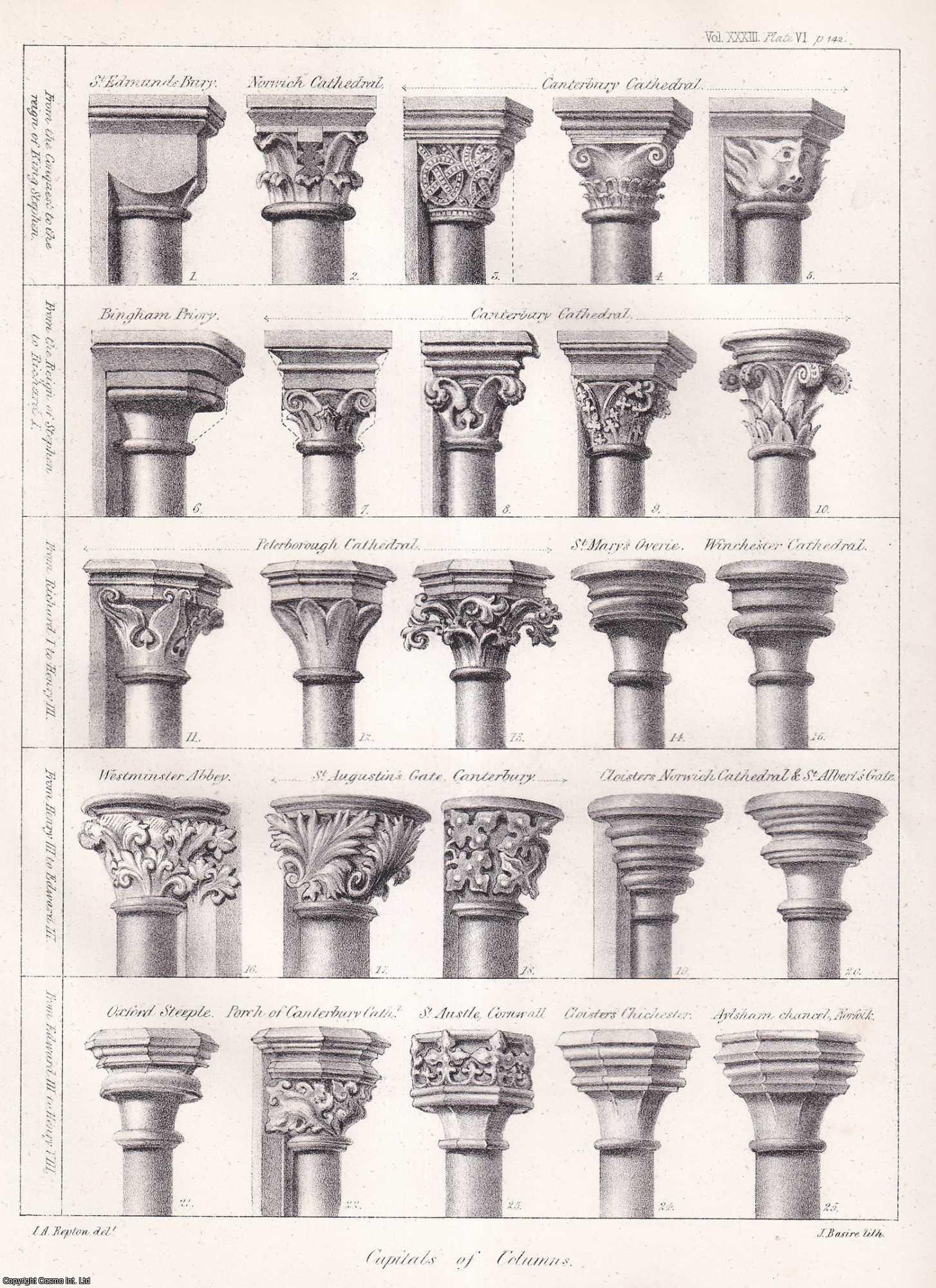 JOHN ADEY REPTON, ESQ., F.S.A. - Remarks to assist in ascertaining the Dates of Buildings. A rare original article from the journal Archaeologia, 1849.