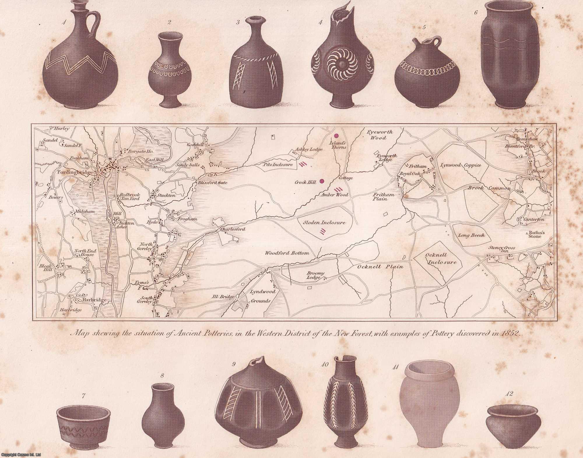 John Yonge Akerman, Esq. - An Account of Excavations on the Site of some Ancient Potteries in the Western District of the New Forest. An uncommon original article from the journal Archaeologia, 1853.
