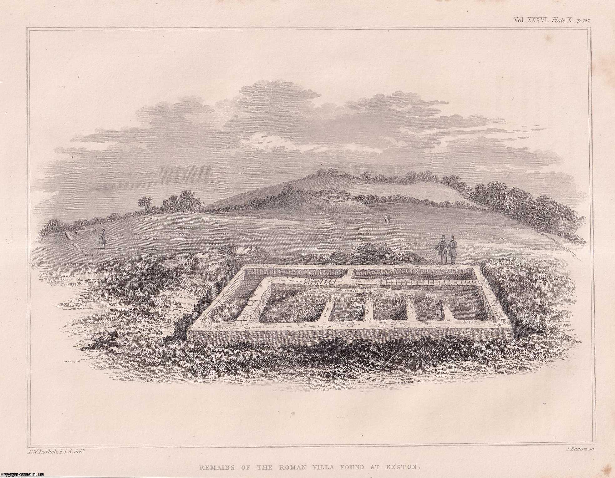 George R. Corner, Esq., F.S.A. - An Account of Excavations on the Site of Roman Buildings at Keston, near Bromley, Kent. An uncommon original article from the journal Archaeologia, 1855.