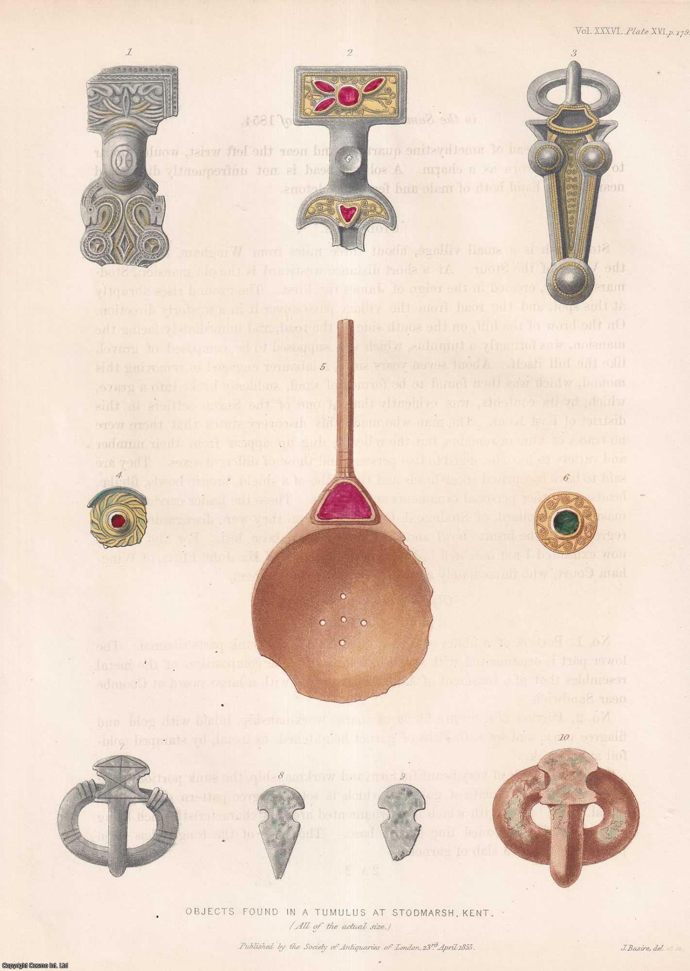 John Yonge Akerman, F.S.A. - Notes of Antiquarian Researches in the Summer and Autumn of 1854. An uncommon original article from the journal Archaeologia, 1855.