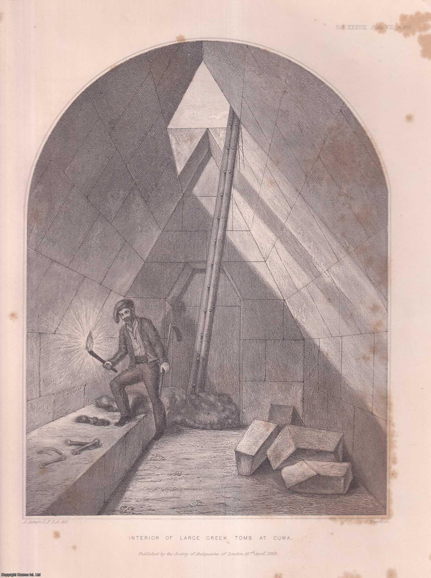 ARTHUR ASHPITEL, ESQ., F.R.A.S., F.S.A., &C. - The City of Cumae, and the recent Excavations there. A rare original article from the journal Archaeologia, 1857.
