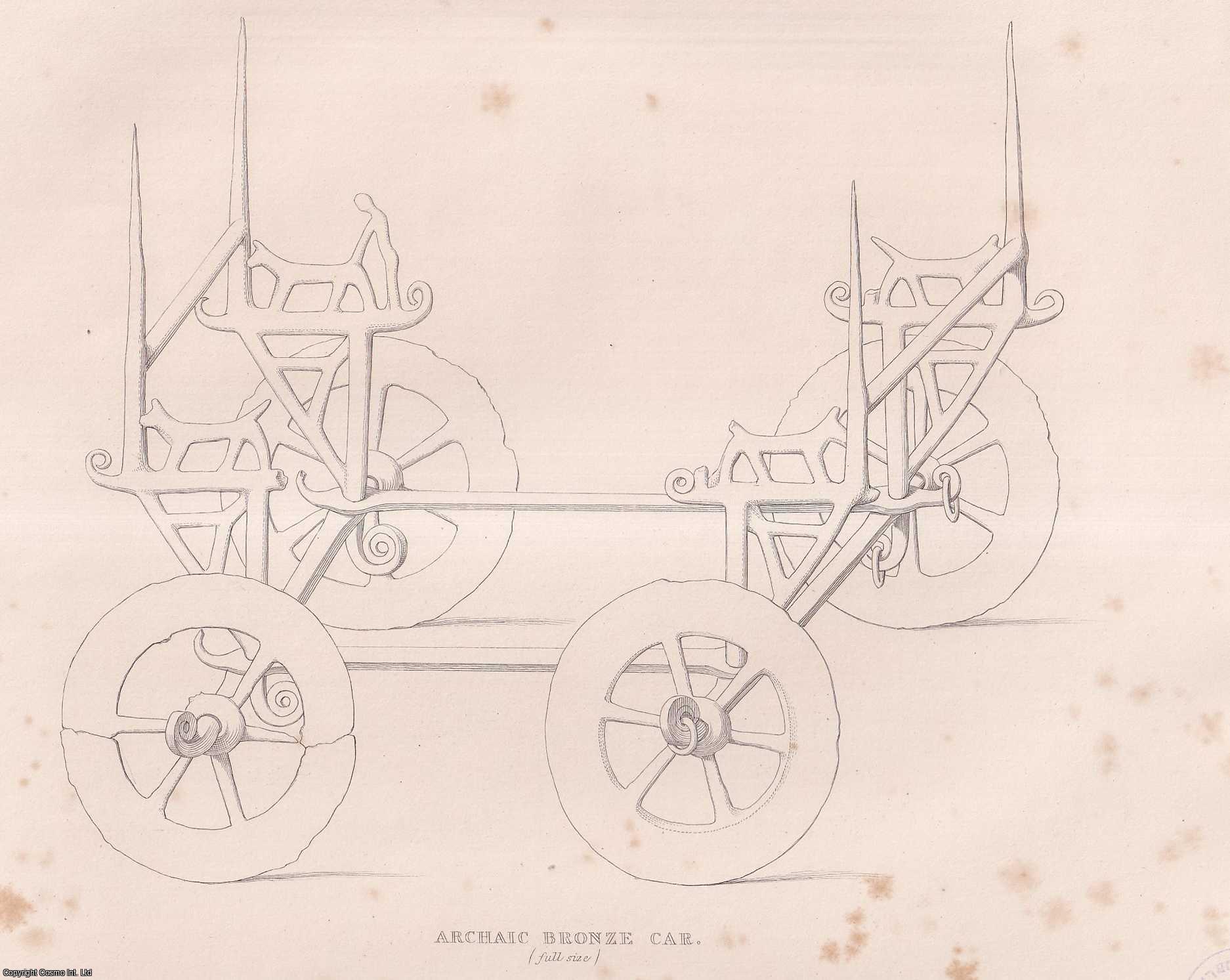 ---. - On an Archaic Bronze Car lately brought to light in Rome. A rare original article from the journal Archaeologia, 1869.