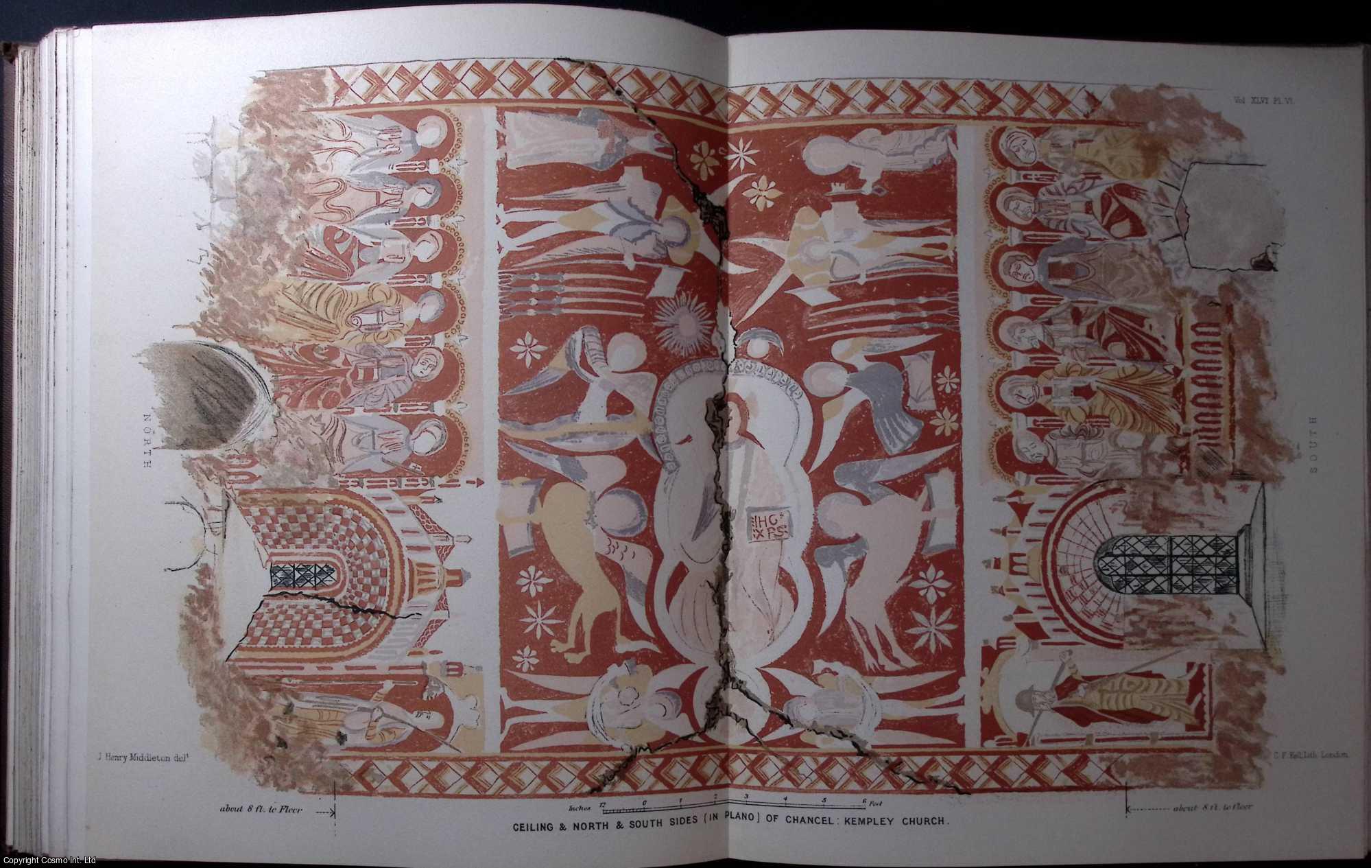JOHN THOMAS MICKLETHWAITE, ESQ., F.S.A. - A Description of the Paintings in the Church of Kempley, near Ross. A rare original article from the journal Archaeologia, 1881.