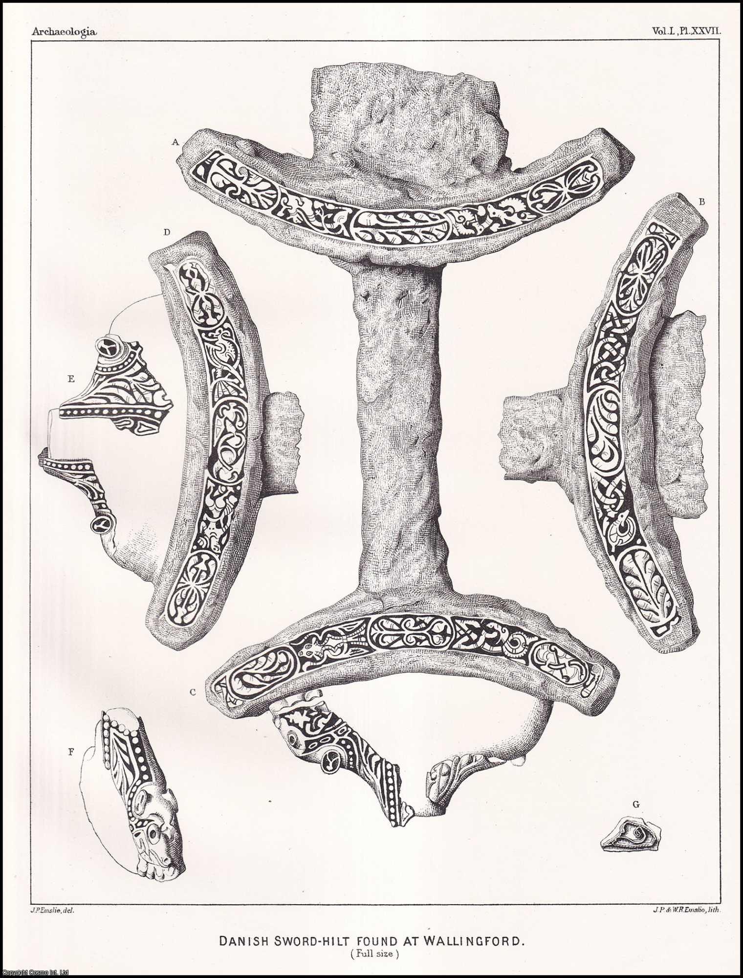 ---. - Notes on a Danish sword-hilt found near Wallingford. A rare original article from the journal Archaeologia, 1887.