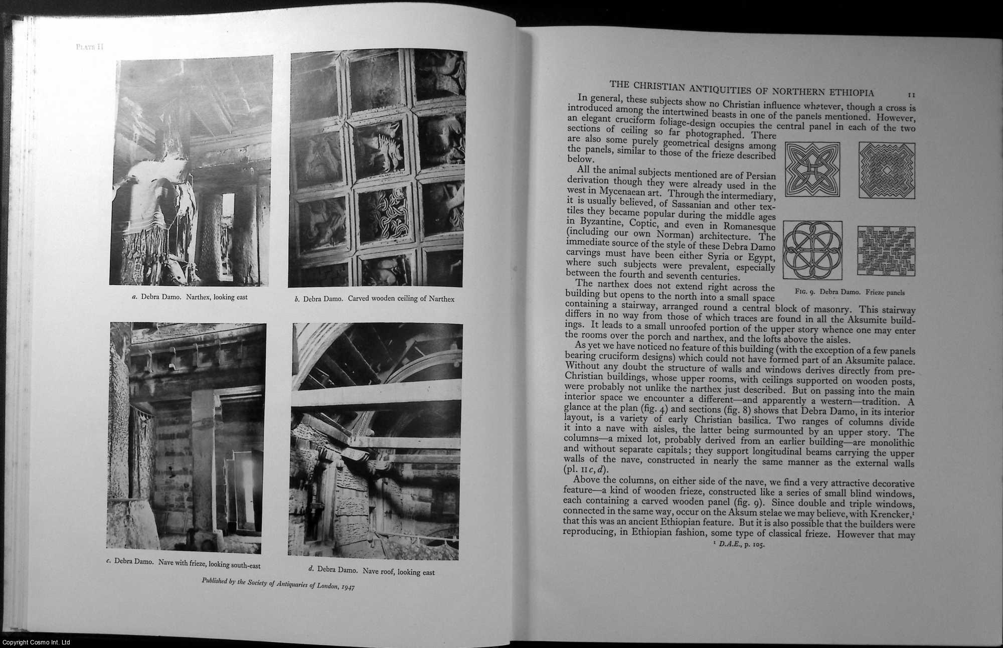 BUXTON, D. R. - The Christian Antiquities of Northern Ethiopia. An original article from the Archaeologia journal, 1947.