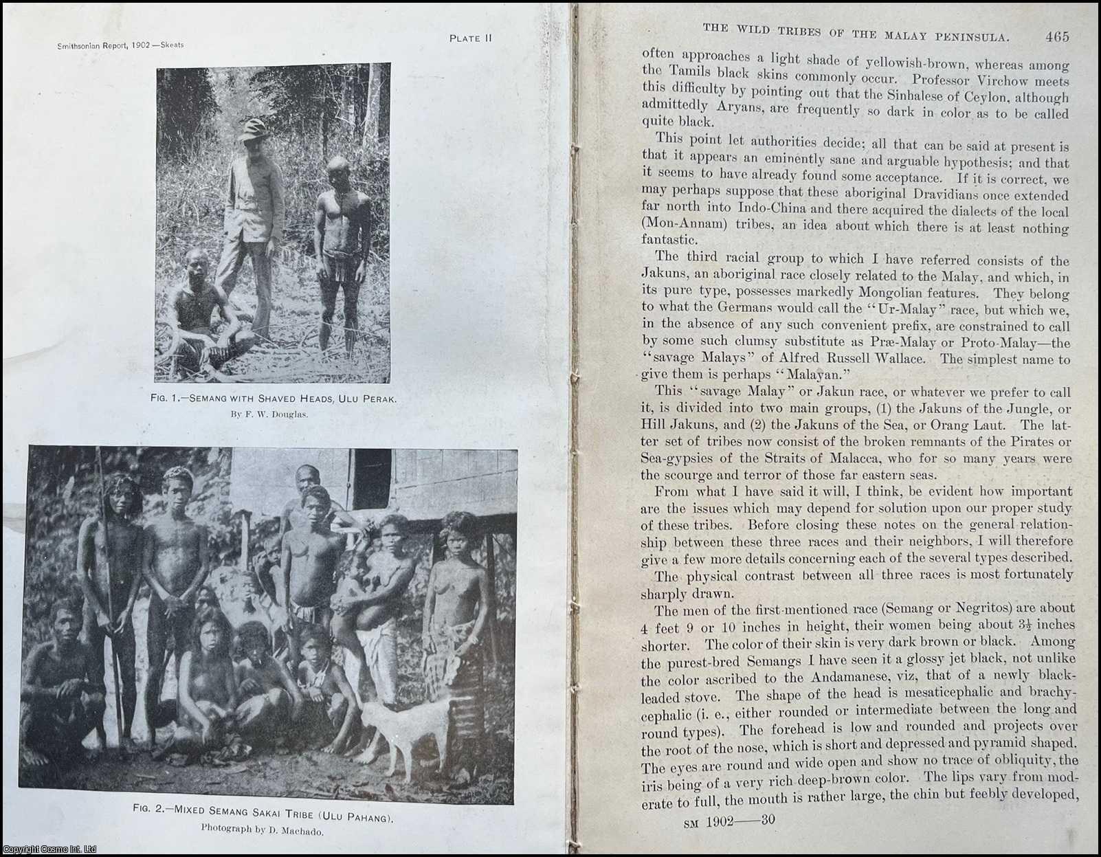 TRIBES, MALAY PENINSULA - Wild Tribes of The Malay Peninsula. By W.W. Skeat, M.A. An original article from the Report of the Smithsonian Institution, 1902.