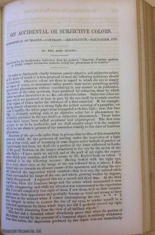 MOIGNO - Accidental or Subjective Colors. An original article from the Report of the Smithsonian Institution, 1866.