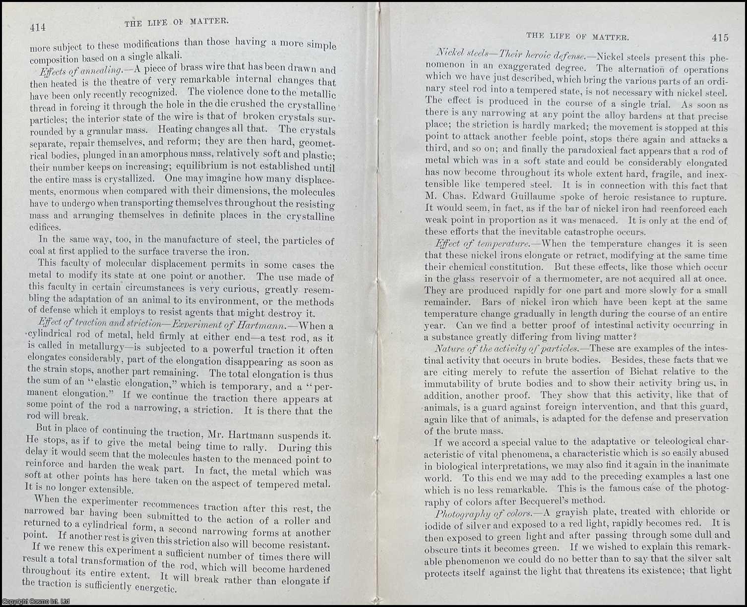 A. Dastre - The Life of Matter. An original article from the Report of the Smithsonian Institution, 1902.
