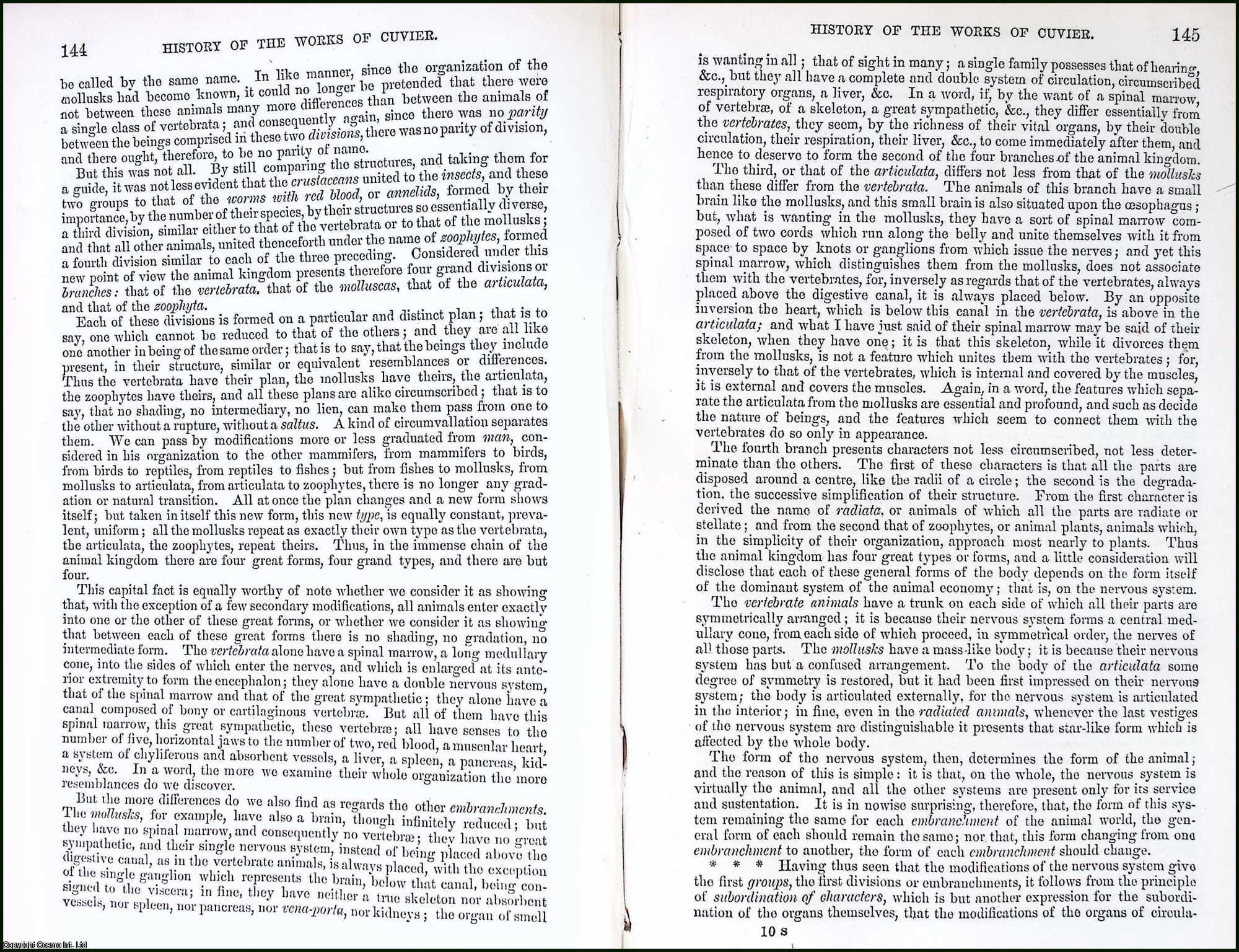 M. Flourens - Memoir of Cuvier. An original article from the Report of the Smithsonian Institution, 1868.