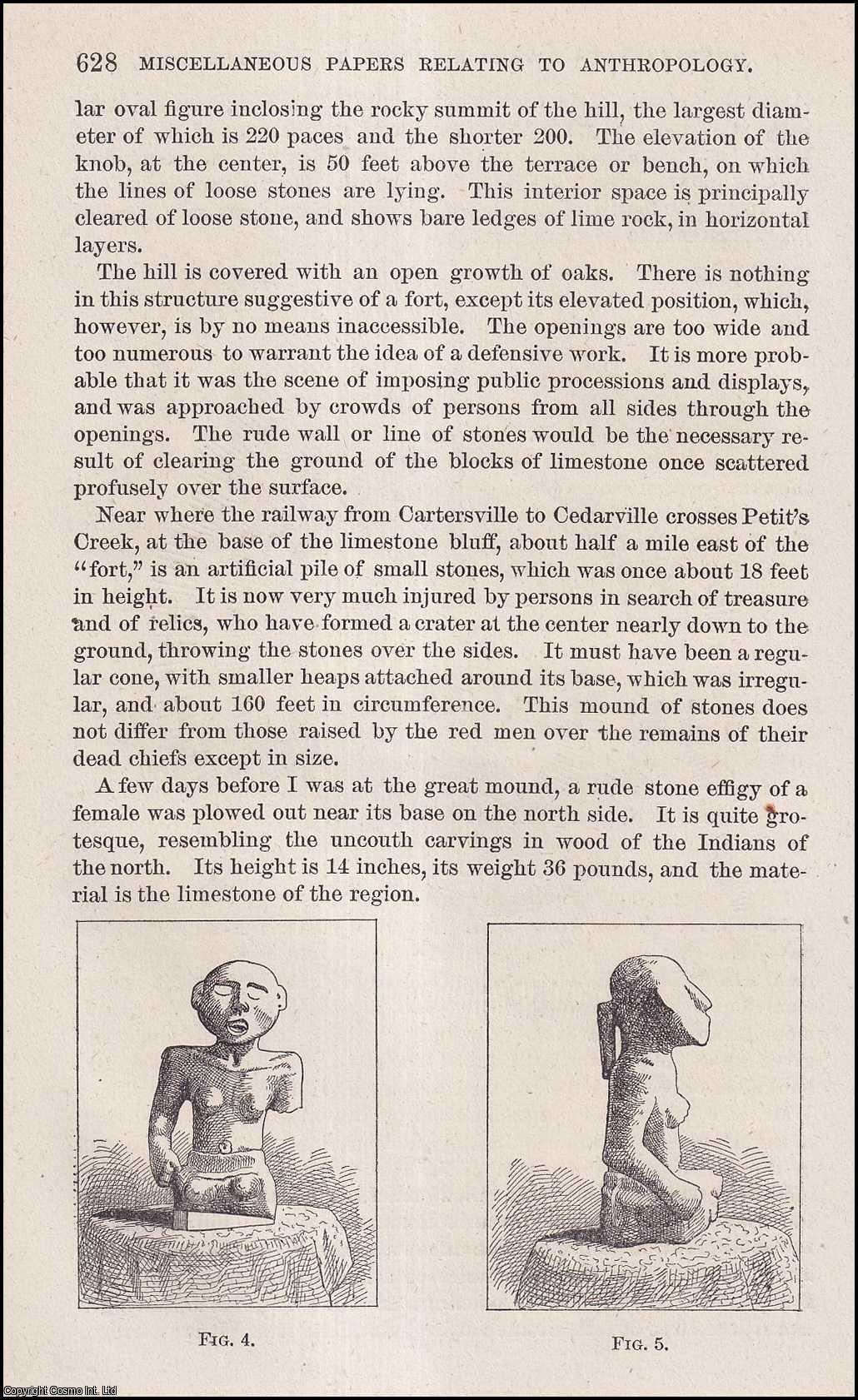 WHITTLESEY, CHARLES - The Great Mound on The Etowah River, Georgia. An original article from the Report of the Smithsonian Institution, 1881.