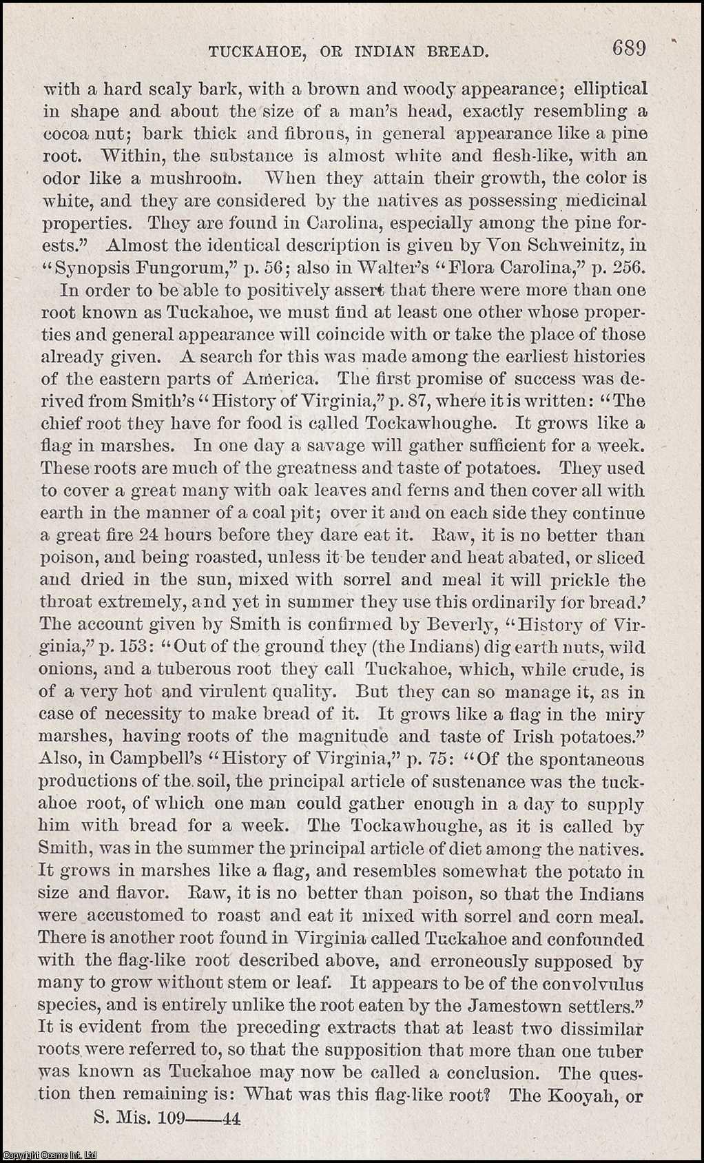 J. Howard Gore - Tuckahoe, or Indian Bread. An original article from the Report of the Smithsonian Institution, 1881.