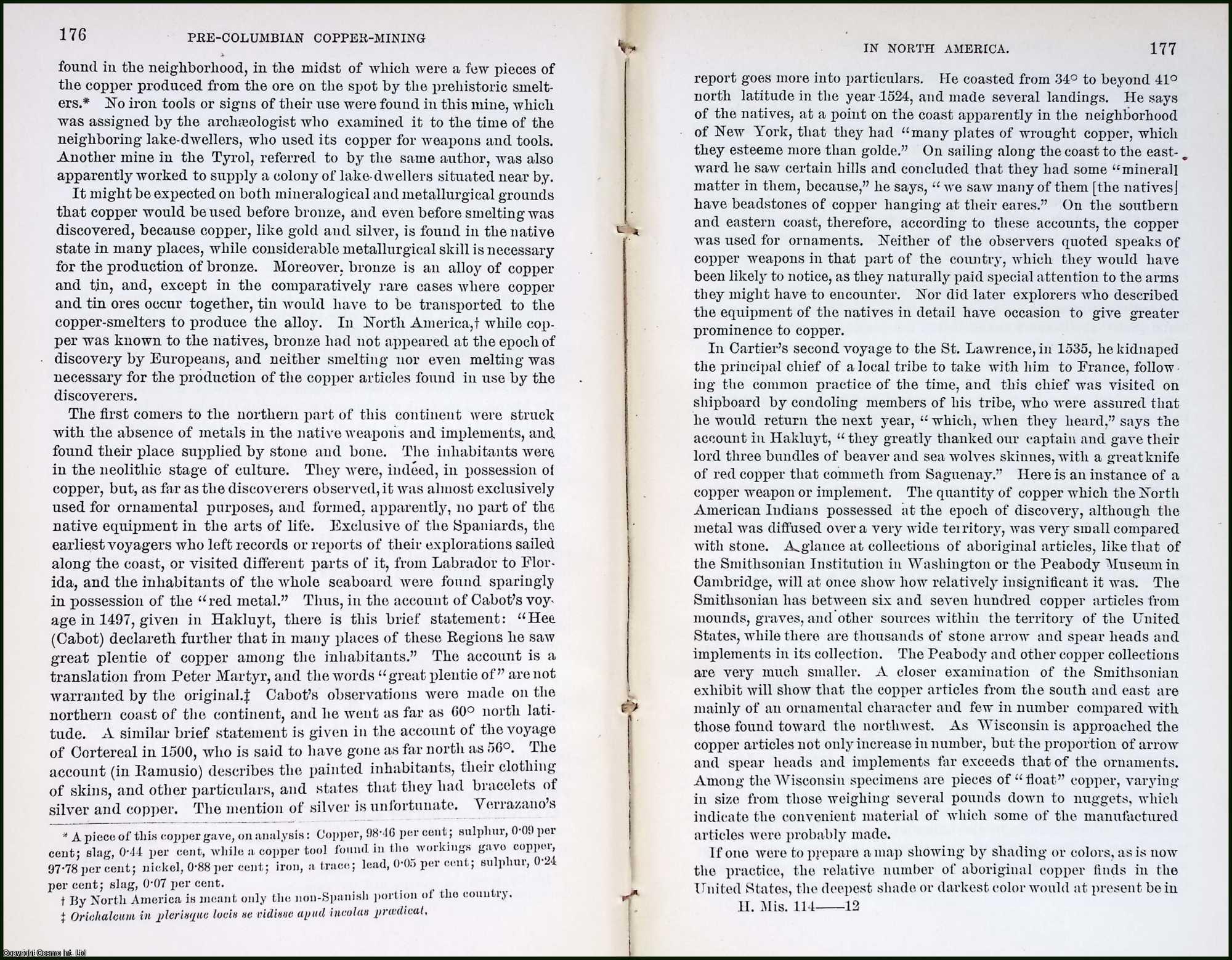 R.L. Packard - Pre-Columbian Copper Mining in North America. An original article from the Report of the Smithsonian Institution, 1892.