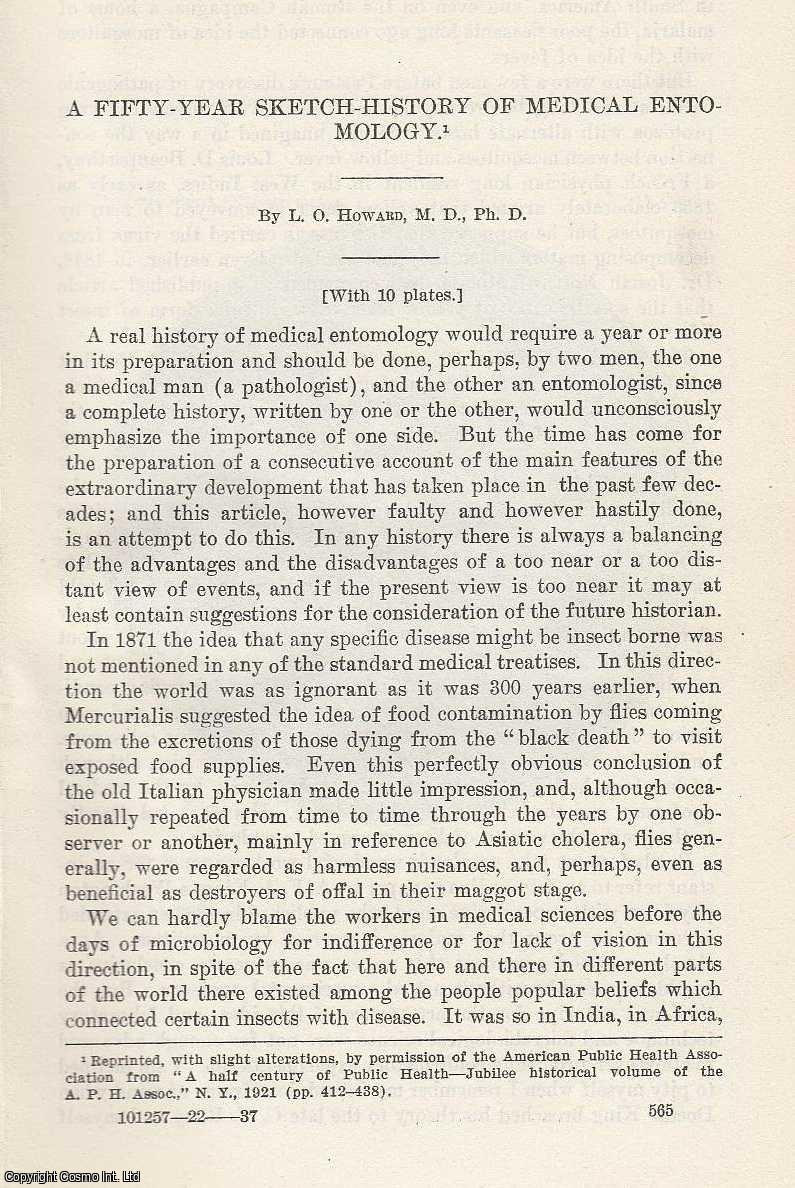 L. O. Howard - A Fifty-Year Sketch History of Medical Entomology. An original article from the Report of the Smithsonian Institution, 1921.