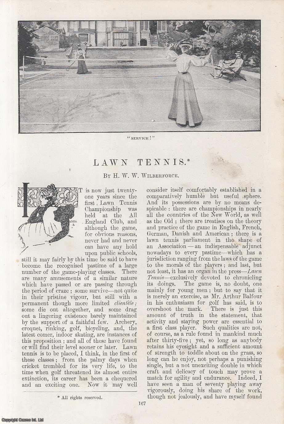 WILBERFORCE, H. W. W. - Lawn Tennis. An original article from the Windsor Magazine, 1898.