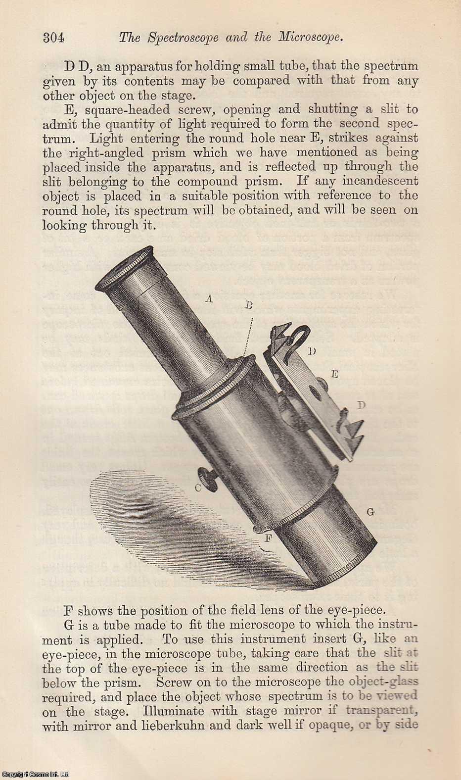BROWNING, MR. - The Spectroscope and The Microscope. An original article from the Intellectual Observer 1865.