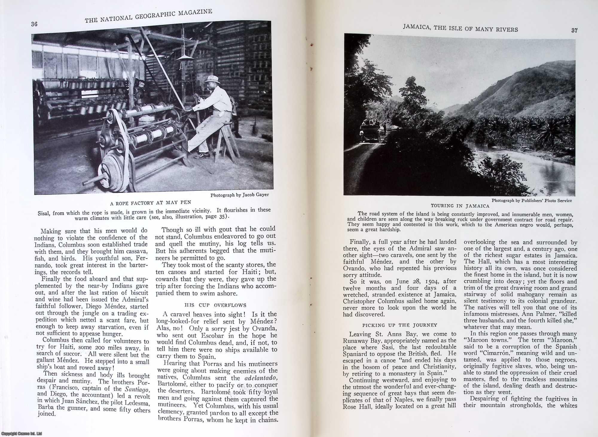 John Oliver La Gorce - Jamaica, The Isle of Many Rivers. An original article from the National Geographic Magazine, 1927.