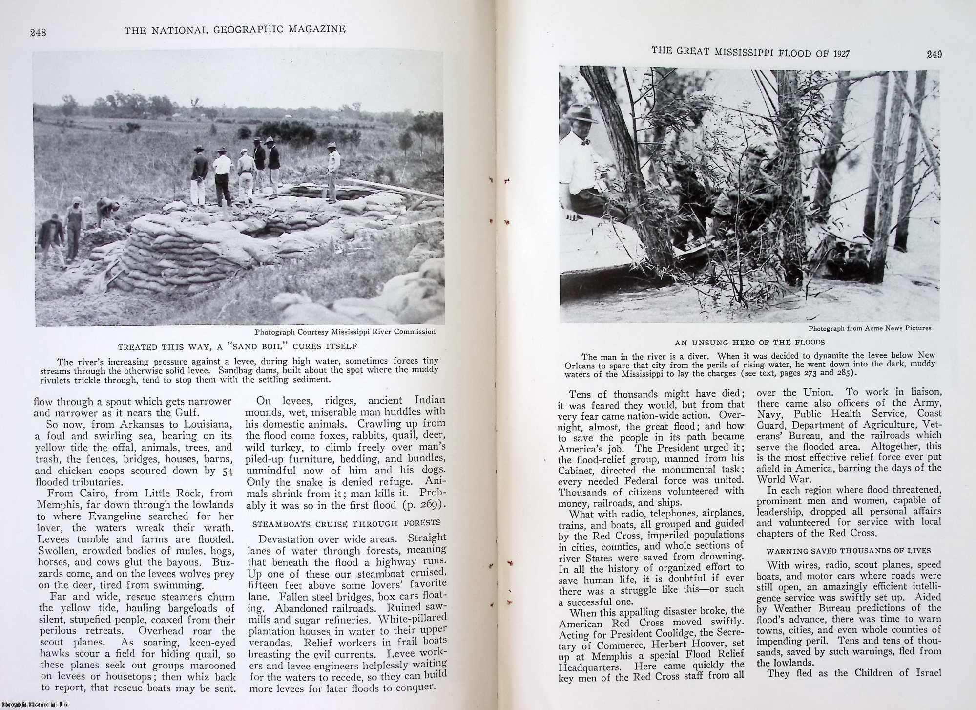 SIMPICH, FREDERICK - The Great Mississippi Flood of 1927: Since White Man's Discovery This Mighty River Has Served Him Well, Yet it Has Brought Widespread Devastation Along its Lower Reaches. An original article from the National Geographic Magazine, 1927.