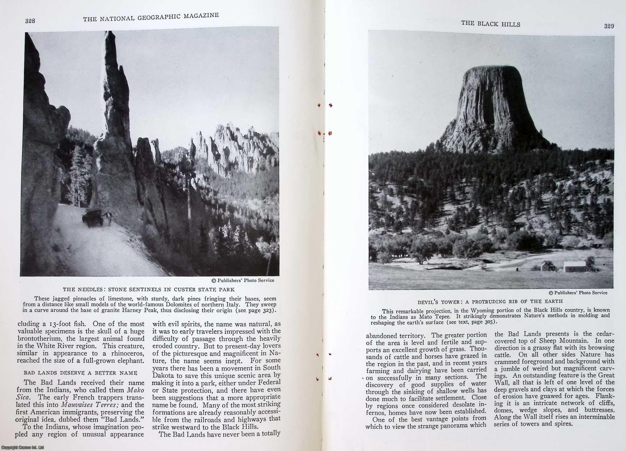 National Geographic - The Black Hills of South Dakotsa, once Hunting Grounds of the Red Men. An original article from the National Geographic Magazine, 1927.