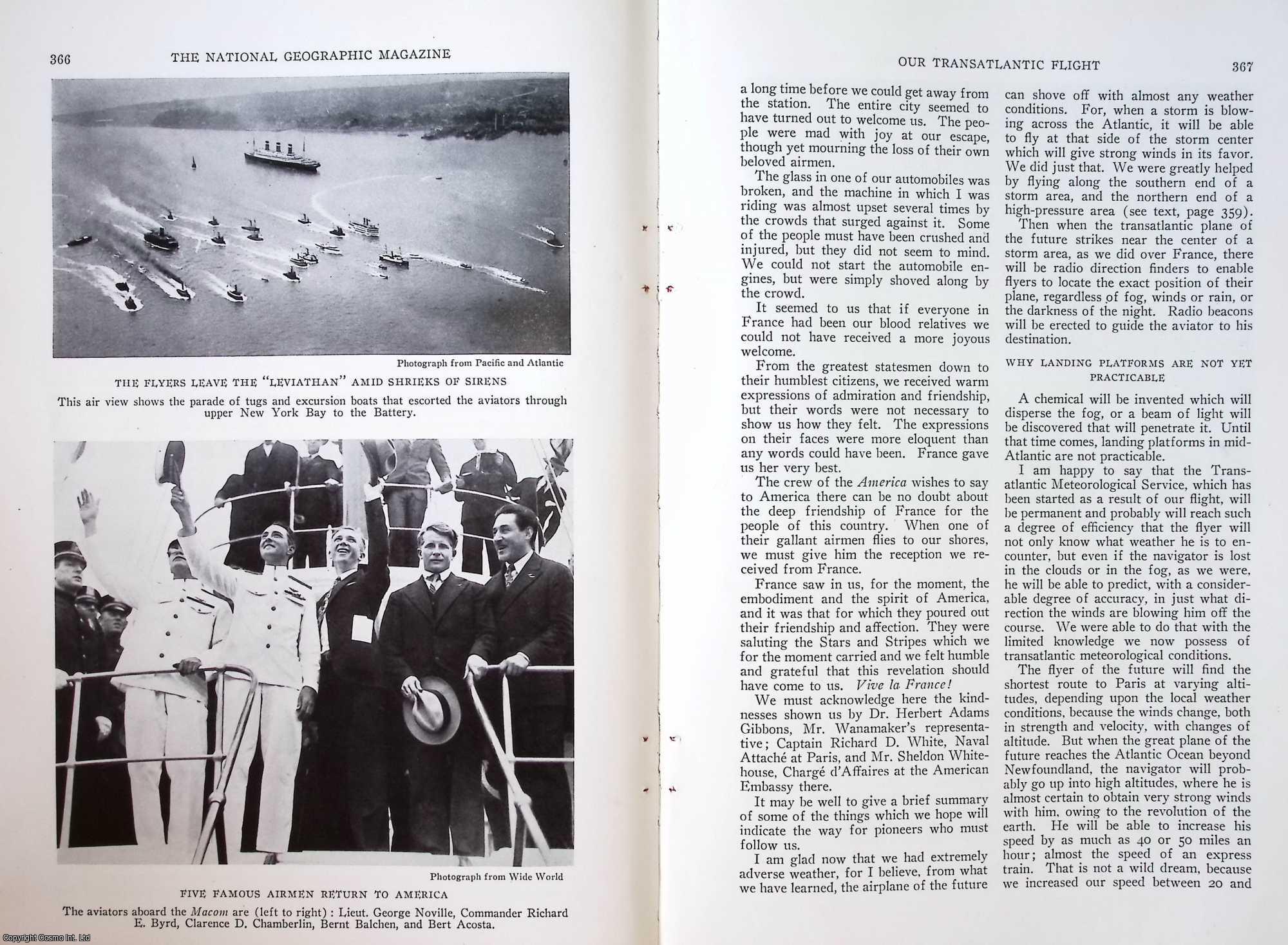Commander Richard Evelyn Byrd - Our Transatlantic Flight : America to Paris. An original article from the National Geographic Magazine, 1927.