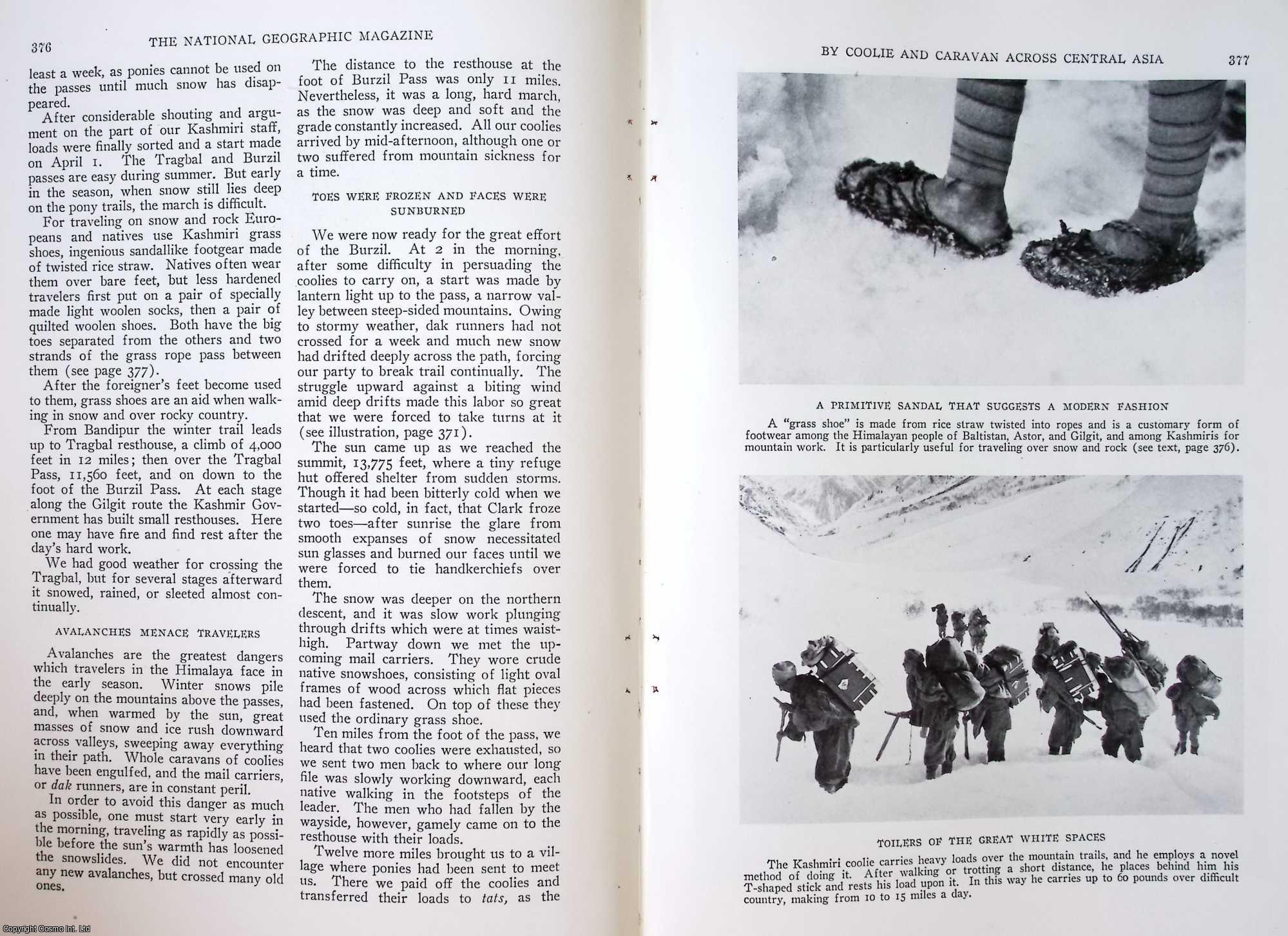 MORDEN, WILLIAM J. - By Coolie and Caravan Across Central Asia: Narrative of a 7,900-Mile Journey of Exploration and Research Over The Roof of The World, From The Indian Ocean to The Yellow Sea. An original article from the National Geographic Magazine, 1927.