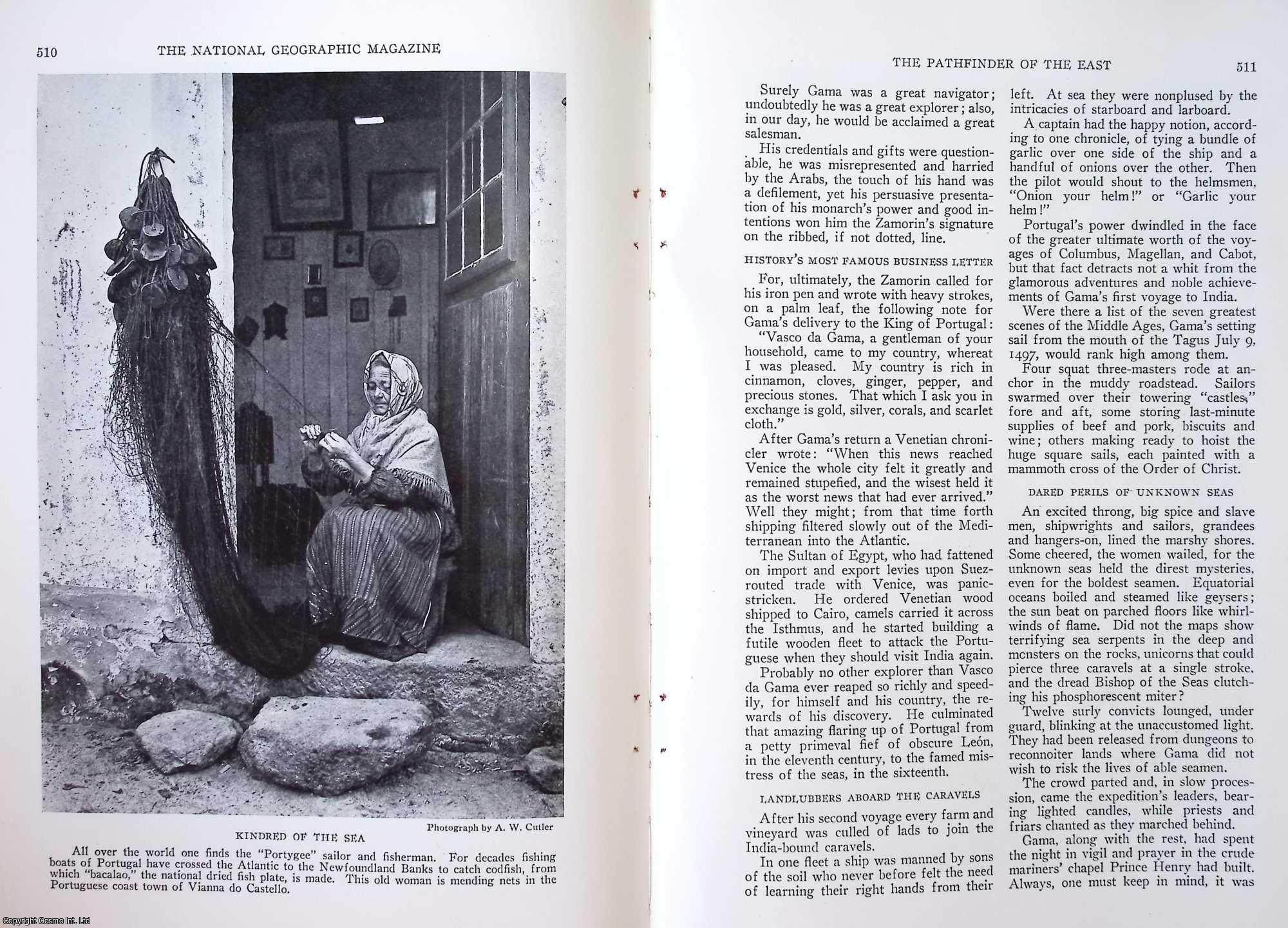 HILDEBRAND, J.R. - The Pathfinder of The East: Setting Sail to Find Christians and Spices, Vasco da Gama met Amazing Adventures, Founded an Empire, and Changed The History of Western Europe. An original article from the National Geographic Magazine, 1927.