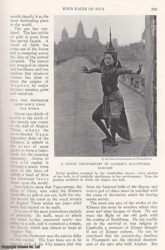 CASEY, ROBERT J. - Four Faces of Siva: The Mystery of Angkor. An original article from the National Geographic Magazine, 1928.