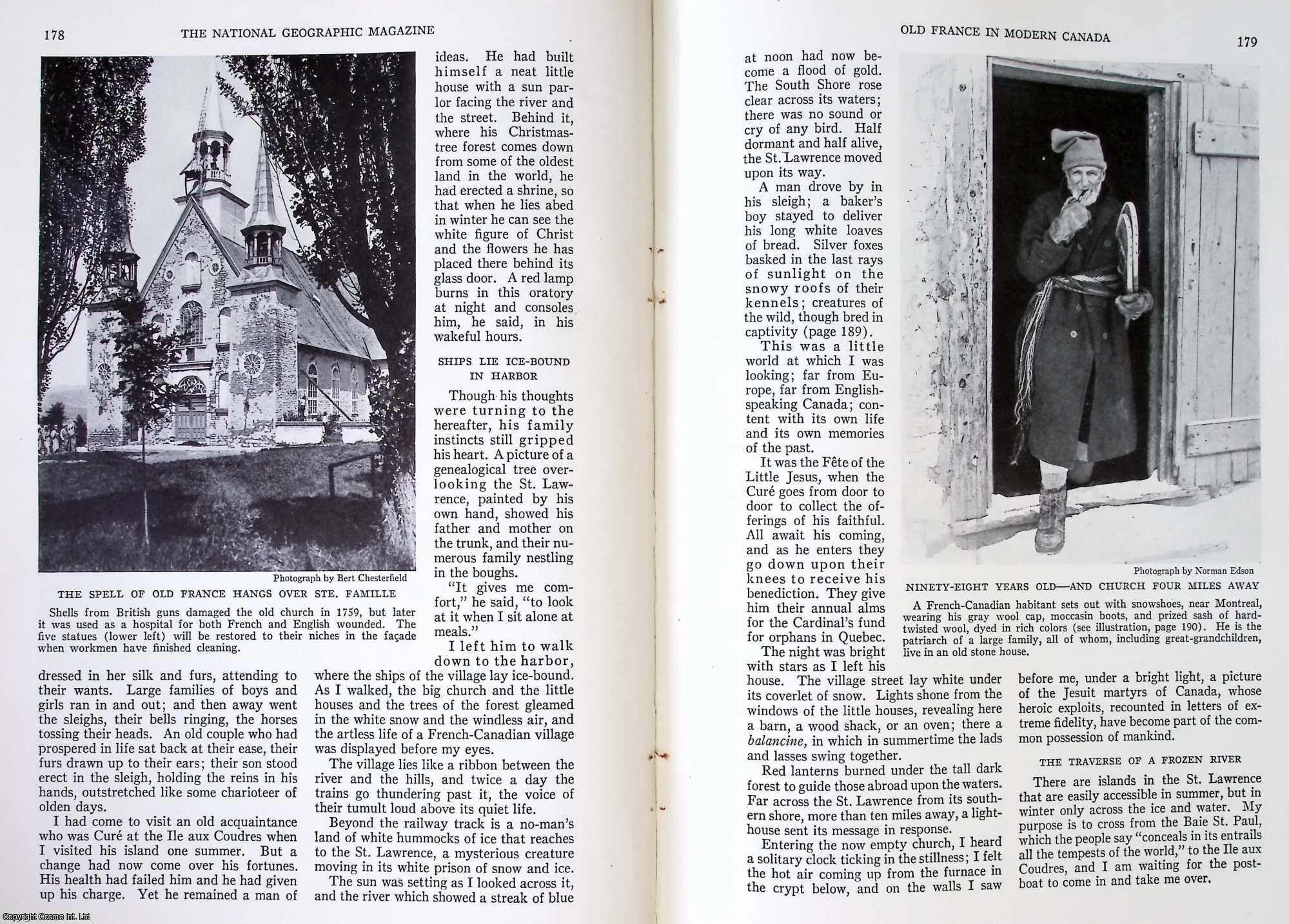 O'CONNOR, V.C. SCOTT - Old France in Modern Canada. An original article from the National Geographic Magazine, 1935.