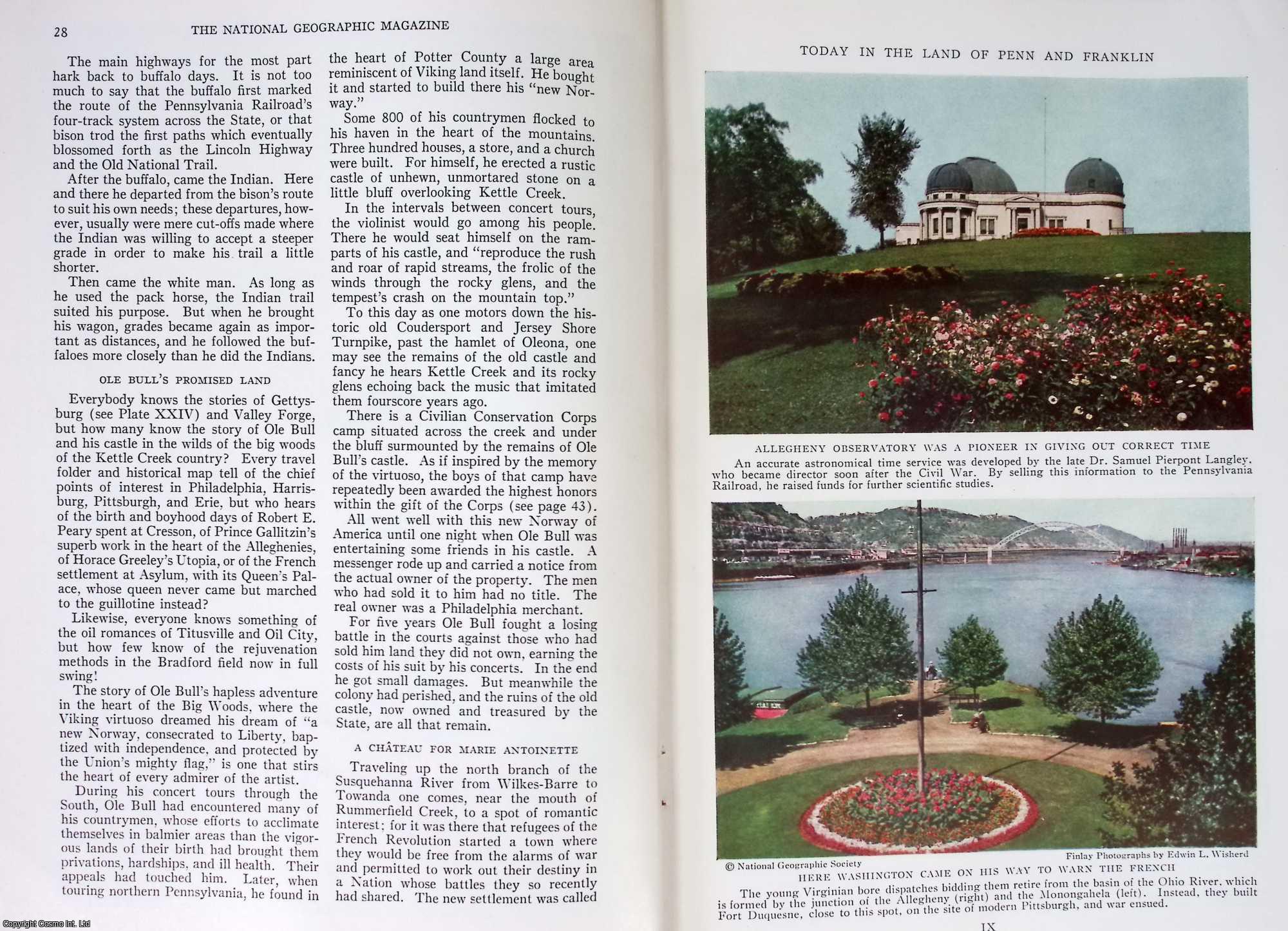 John Oliver La Gorce - Penn's (Pennsylvania) Land of Modern Miracles. An original article from the National Geographic Magazine, 1935.