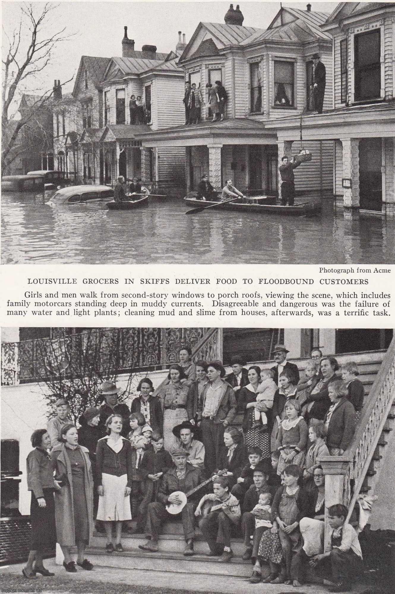 SIMPICH, FREDERICK - Men Against The Rivers (Flood levee's, Mississippi). An original article from the National Geographic Magazine, 1937.