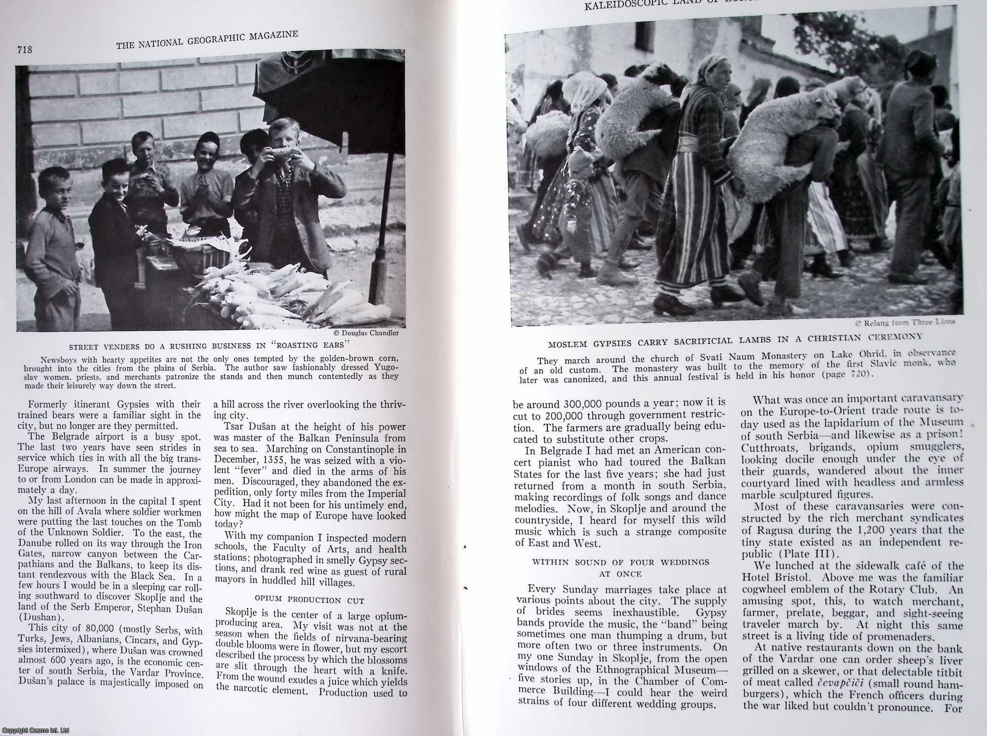 CHANDLER, DOUGLAS - Kaleidoscopic Land of Europe's Youngest King: Yugoslavia Holds a Mosaic of Slavs and The City Where Pistol Shots Touched off The World War. An original article from the National Geographic Magazine, 1939.