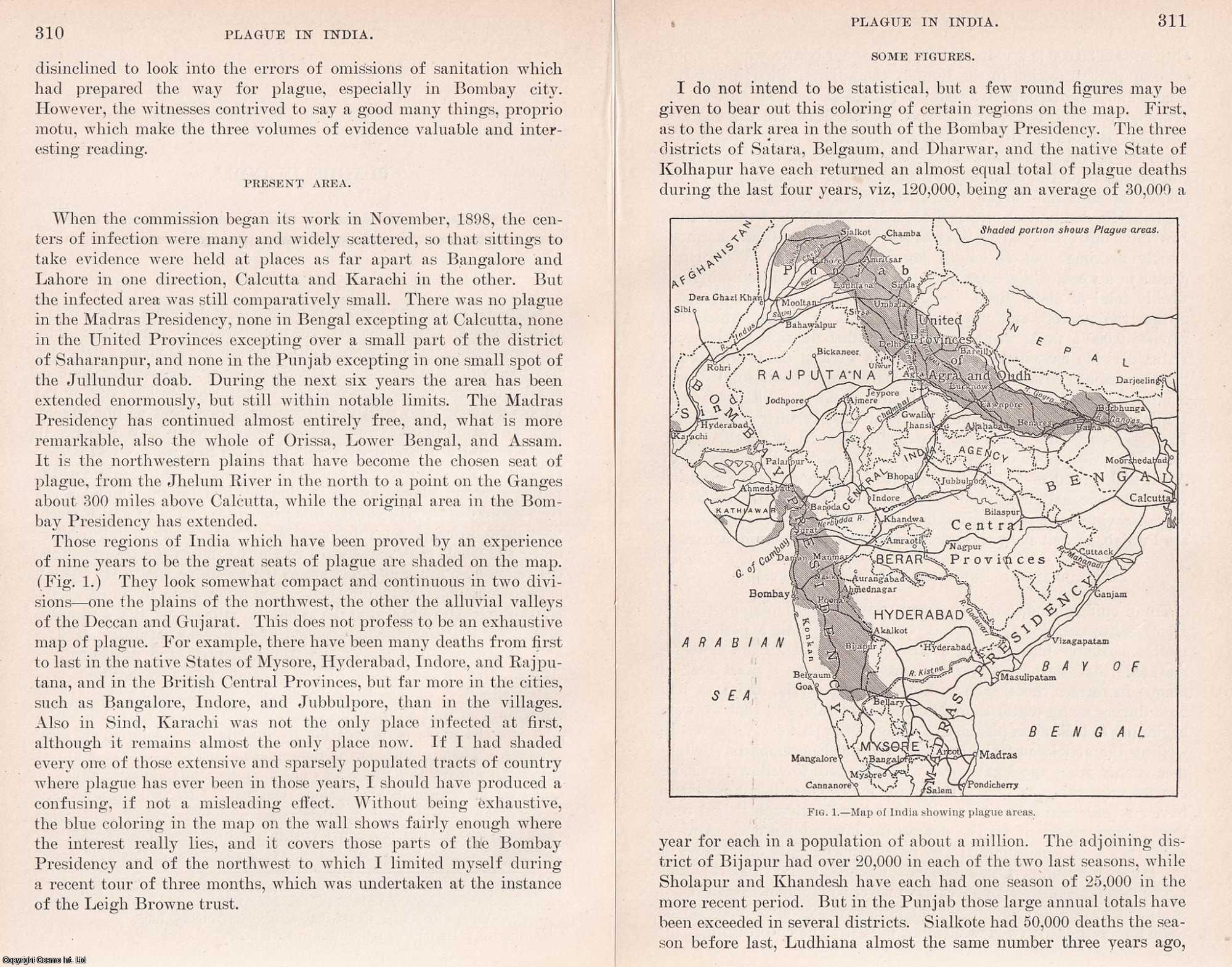 CREIGHTON, CHARLES - Plague in India. An original article from the Report of the Smithsonian Institution, 1905.
