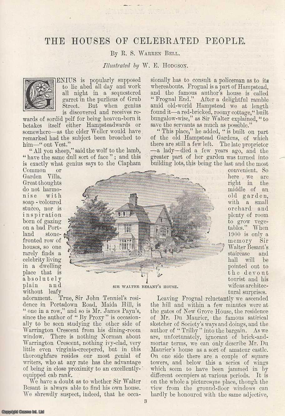 BELL, R. S. WARREN - The Houses of Celebrated People. Illustrated by W. E. Hodgson. Part I and Part II and Part III. An original article from the Windsor Magazine, 1895.