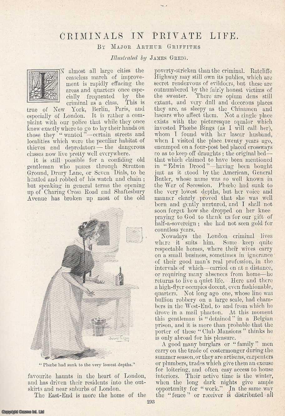 Major Arthur Griffiths - Criminals in Private Life. Illustrated by James Greig. An original article from the Windsor Magazine, 1895.