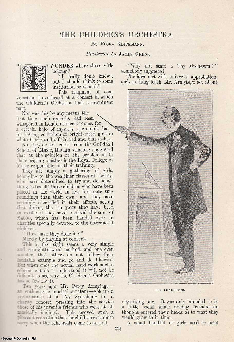 KLICKMANN, FLORA - The Children's Orchestra. Illustrated by James Greig. An original article from the Windsor Magazine, 1895.
