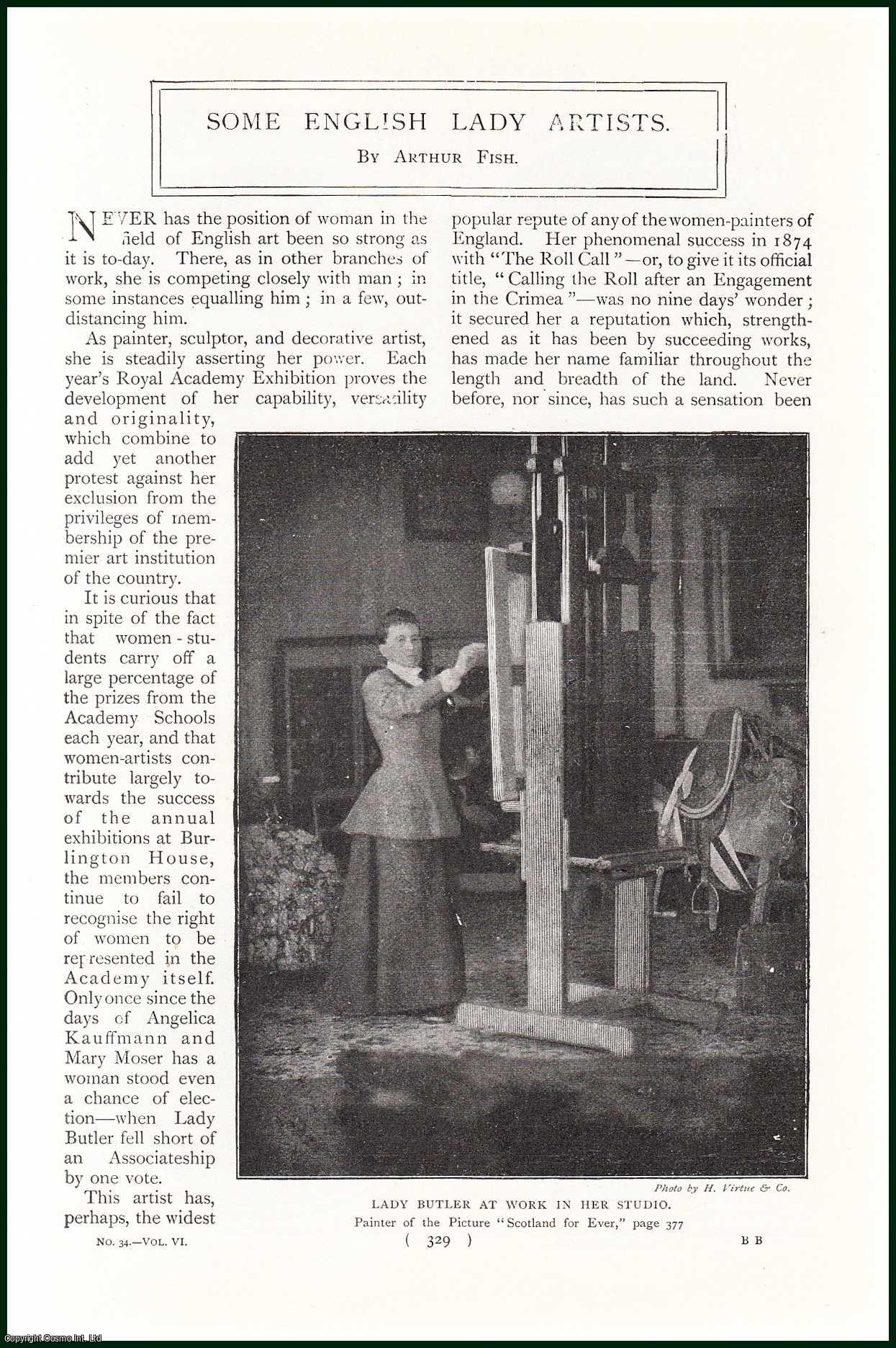 FISH, ARTHUR - Some English Lady Artists. A rare original article from the Harmsworth London Magazine, 1901.