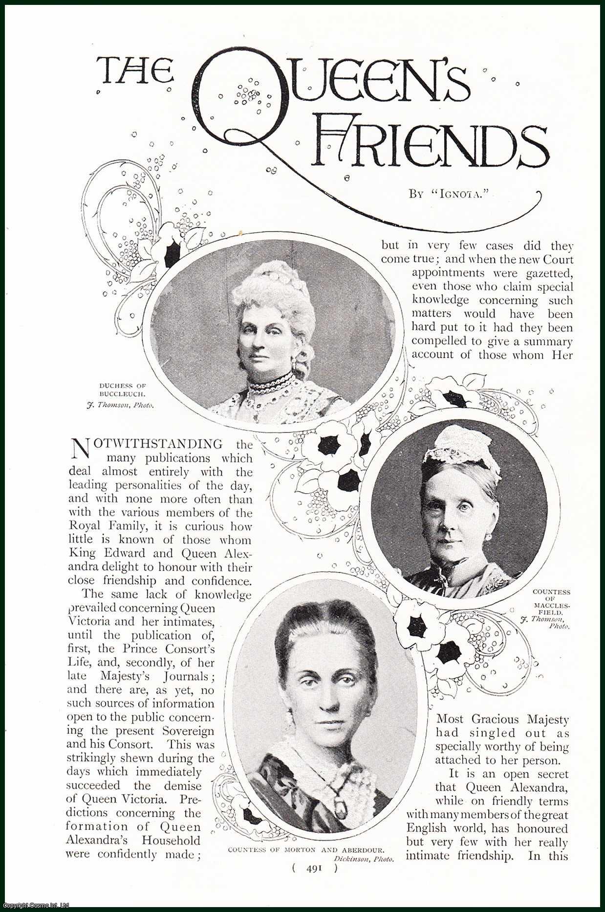 Ignota - Lady De Grey : Duchess Of Devonshire ; Lady Gosford ; Lady Suffield & others : The Queen's Friends. An uncommon original article from the Harmsworth London Magazine, 1901.