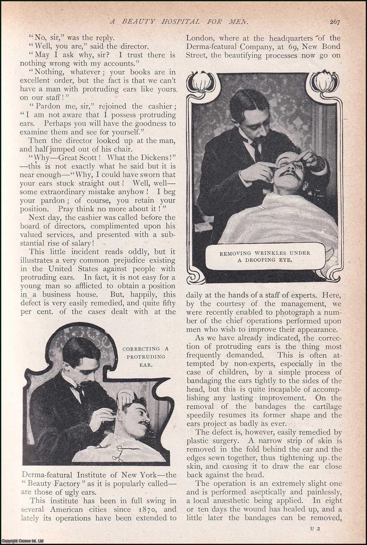 OWEN, BERNARD - A Beauty Hospital For Men. Where Nature's Errors are Corrected to Order. A rare original article from the Harmsworth London Magazine, 1902.