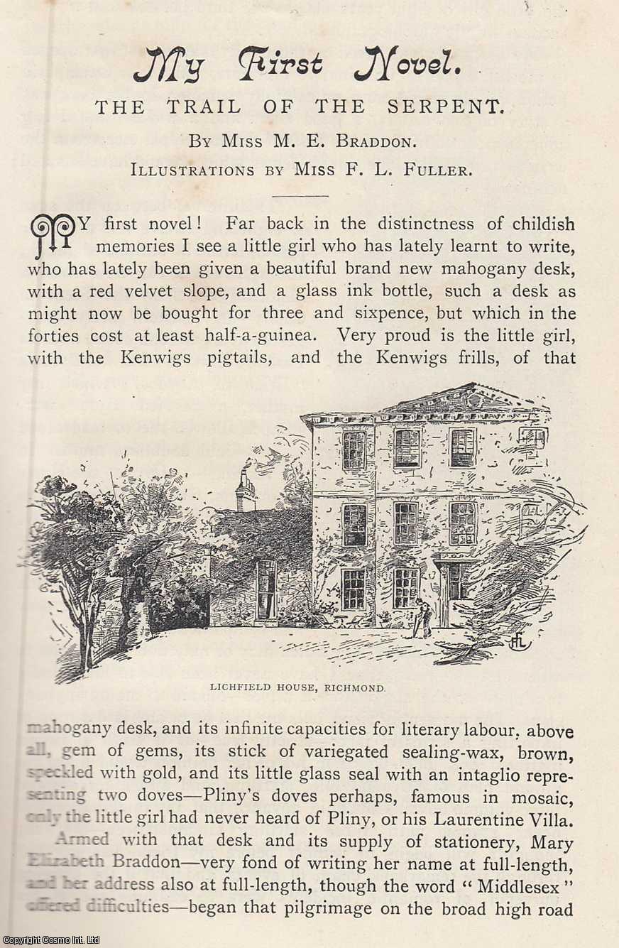 BRADDON, M. E. - My First Novel. The Trail of The Serpent. A rare original article from the Idler Magazine, 1893.