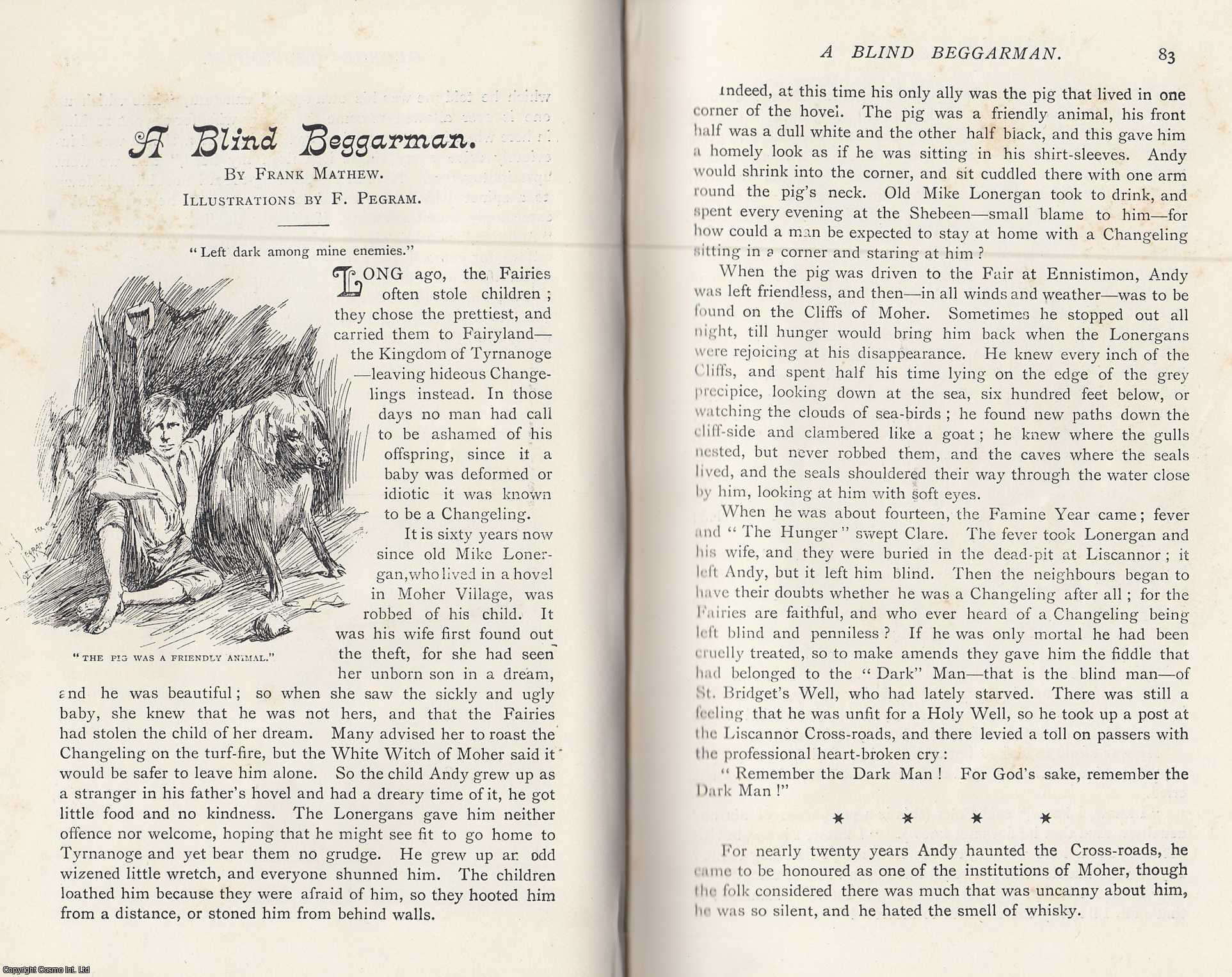 MATHEW, FRANK - A Blind Beggerman. A rare original article from the Idler Magazine, 1893.