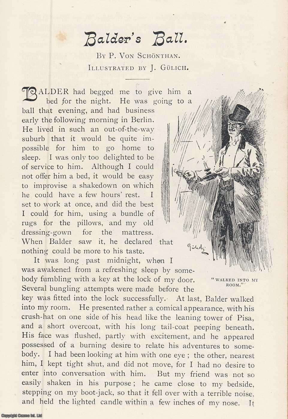 SCHONTHAN, P. VON - Balder's Ball. A rare original article from the Idler Magazine, 1893.