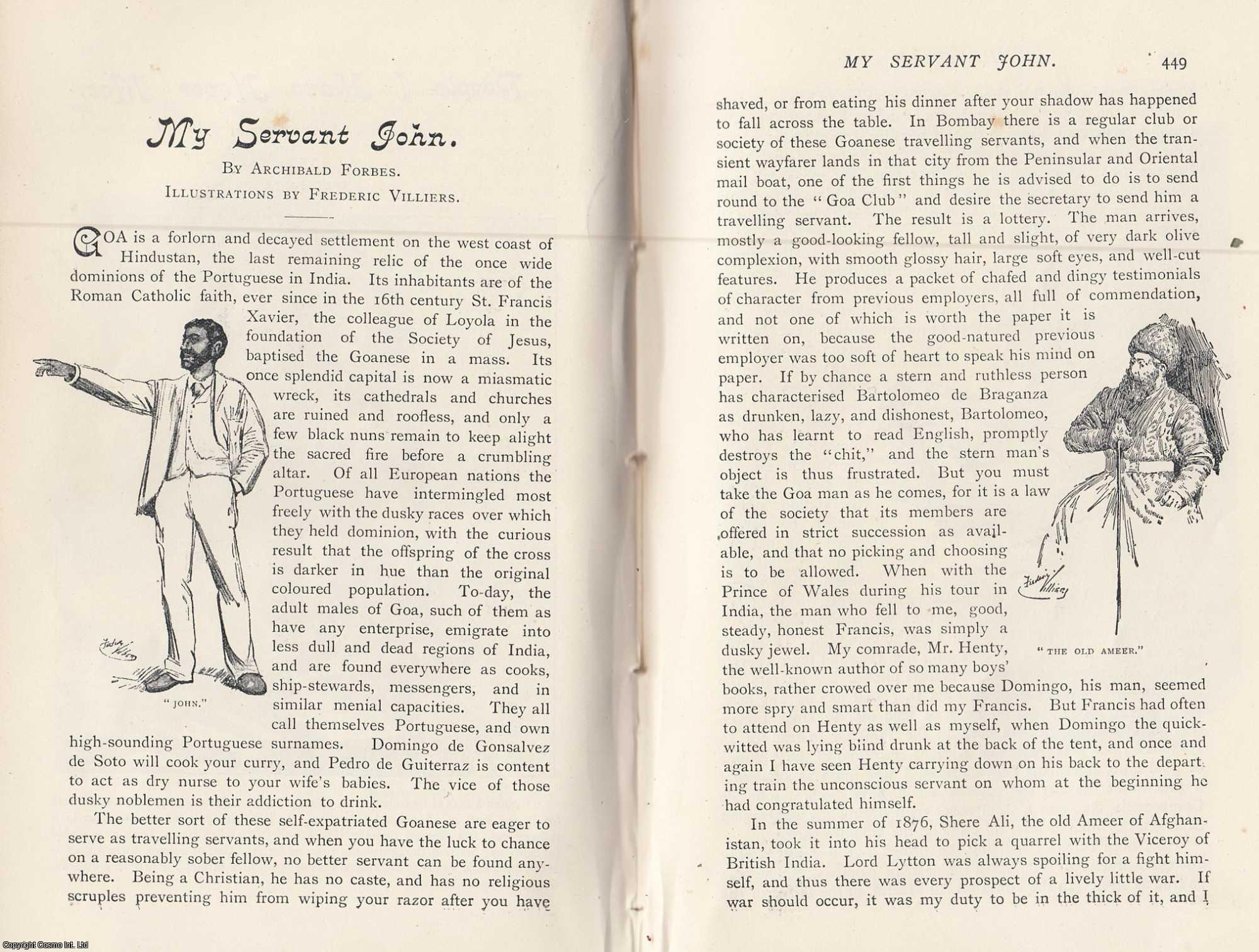 Archibald Forbes - My Servant John. A rare original article from the Idler Magazine, 1893.