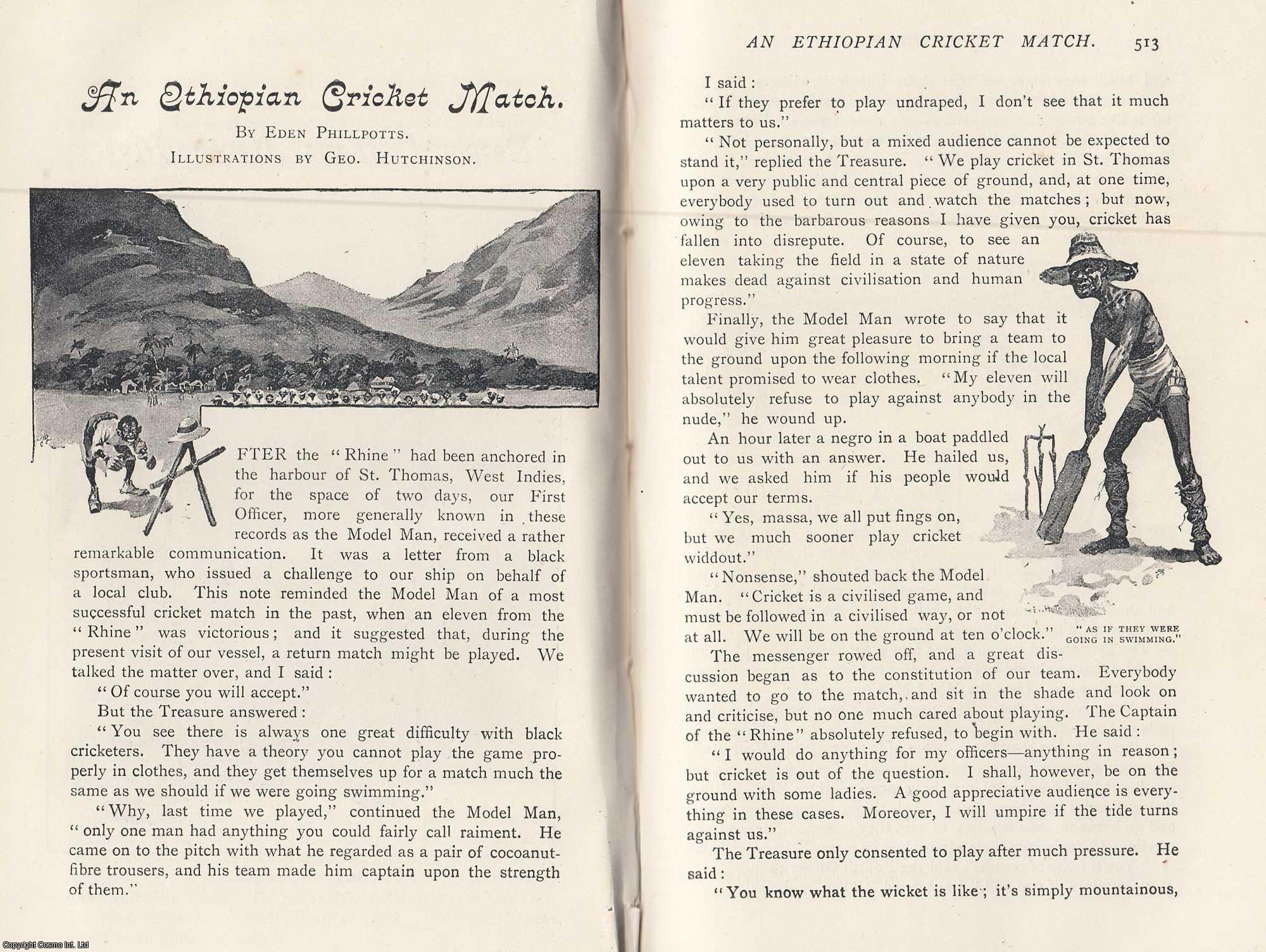 PHILLPOTTS, EDEN - An Ethiopian Cricket Match. A rare original article from the Idler Magazine, 1893.