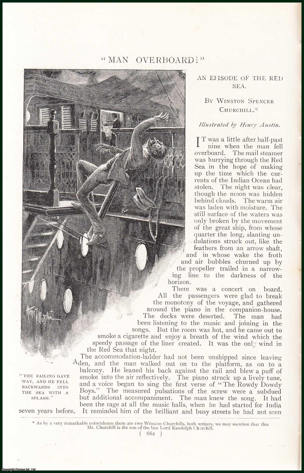 CHURCHILL, WINSTON SPENCER - Man Overboard. An Episode Of The Red Sea. A rare original article from the Harmsworth London Magazine, 1898-99.