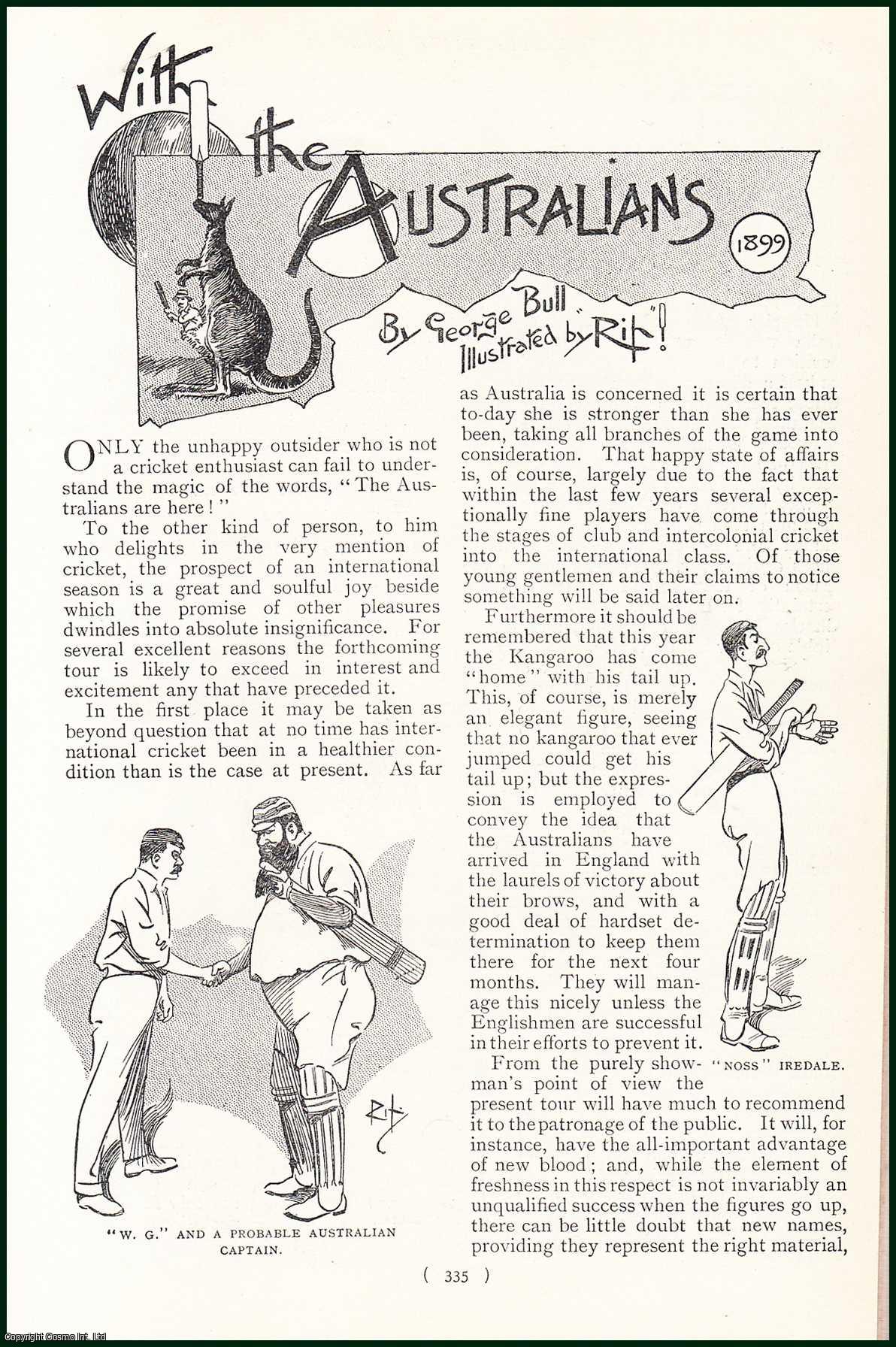 George Bull - Cricket With The Australians. An uncommon original article from the Harmsworth London Magazine, 1899.